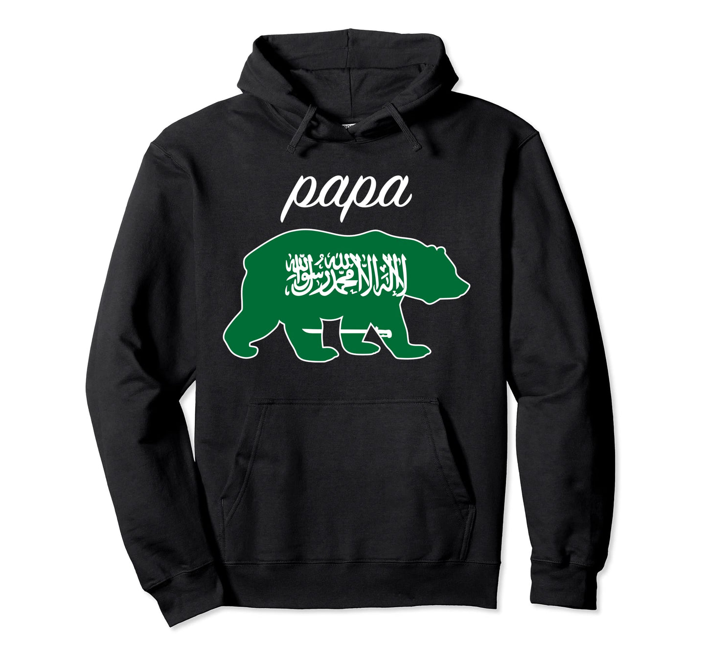 Papa Bear Saudi Arabia Flag Saudi Roots Hoodie - Novelty Apparel Unisex - T-Shirt, Sweatshirt, Hoodie