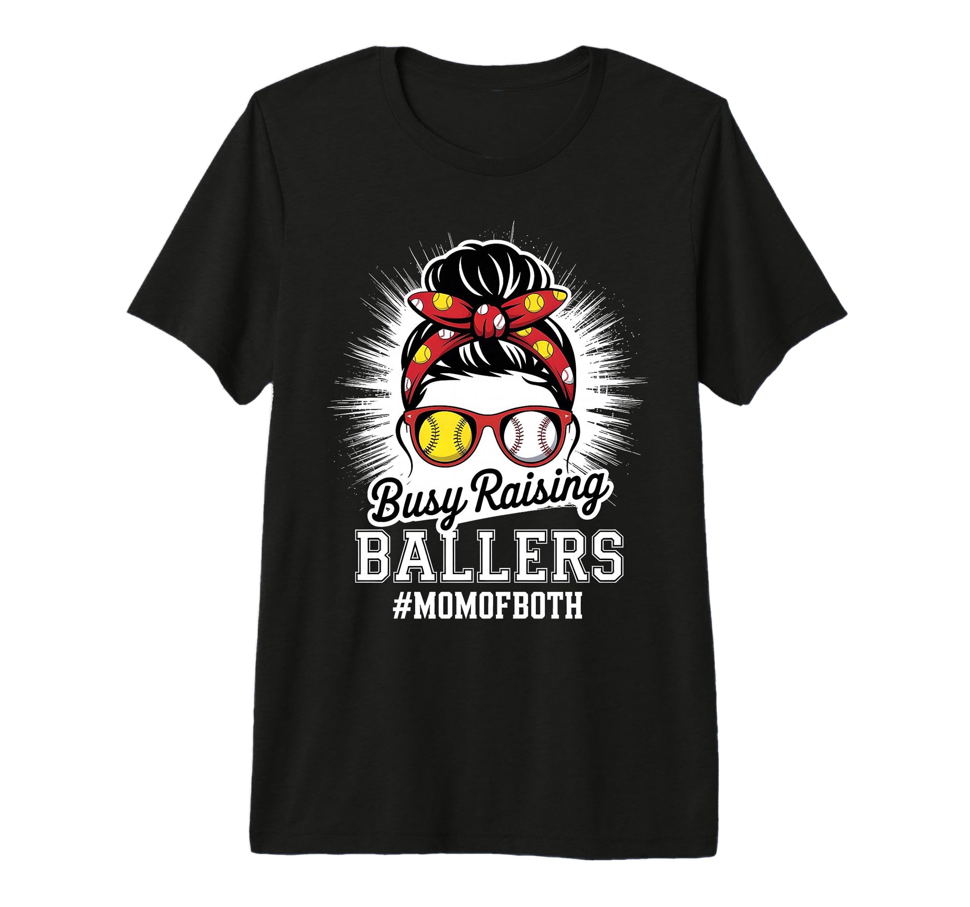 Mothers Day Busy Raising Ballers T-Shirt - Minimalist Print for Adults - T-Shirt, Sweatshirt, Hoodie