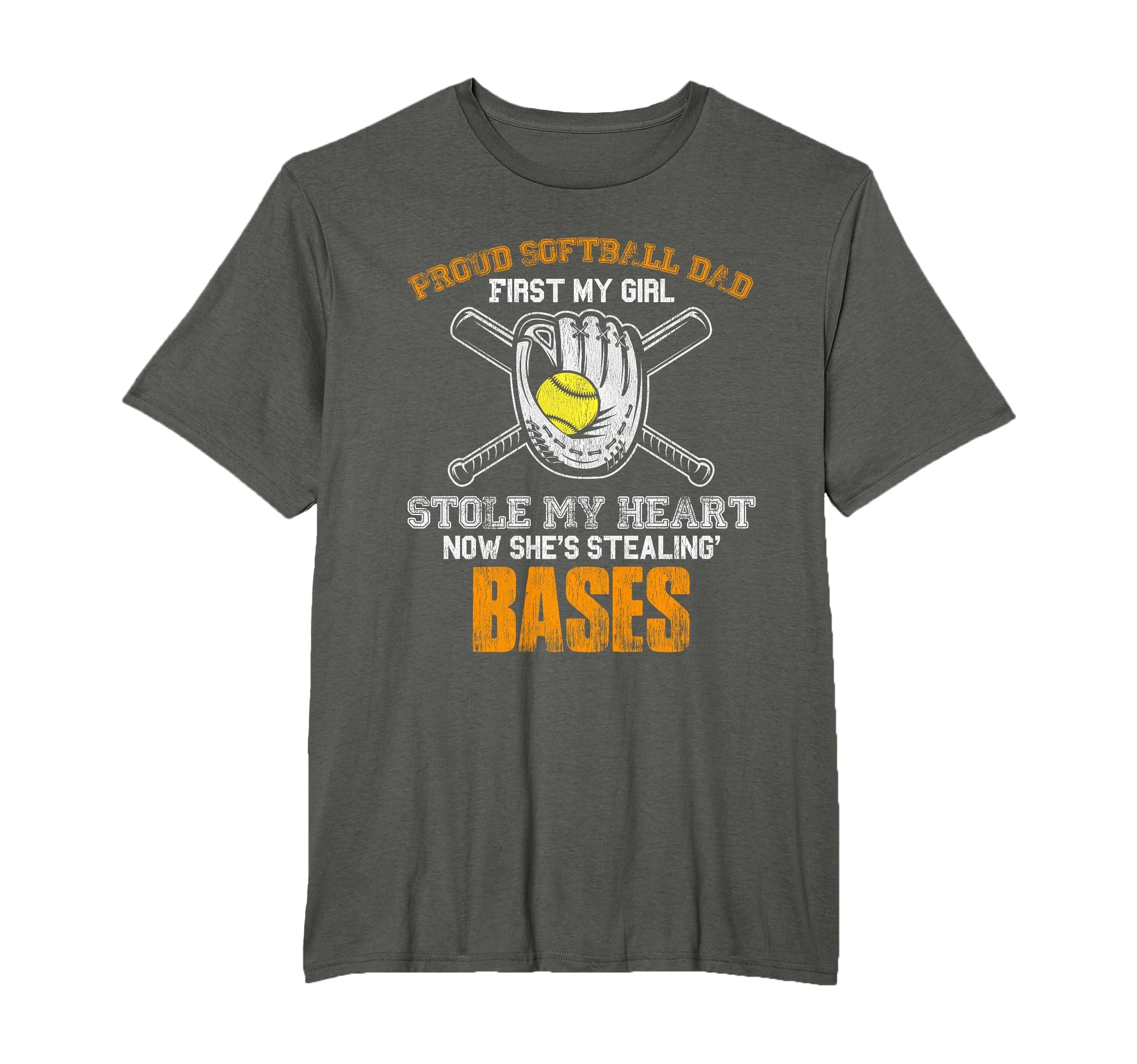 Proud Softball Dad Stole My Heart T-Shirt - Unique Graphic Men Women - T-Shirt, Sweatshirt, Hoodie