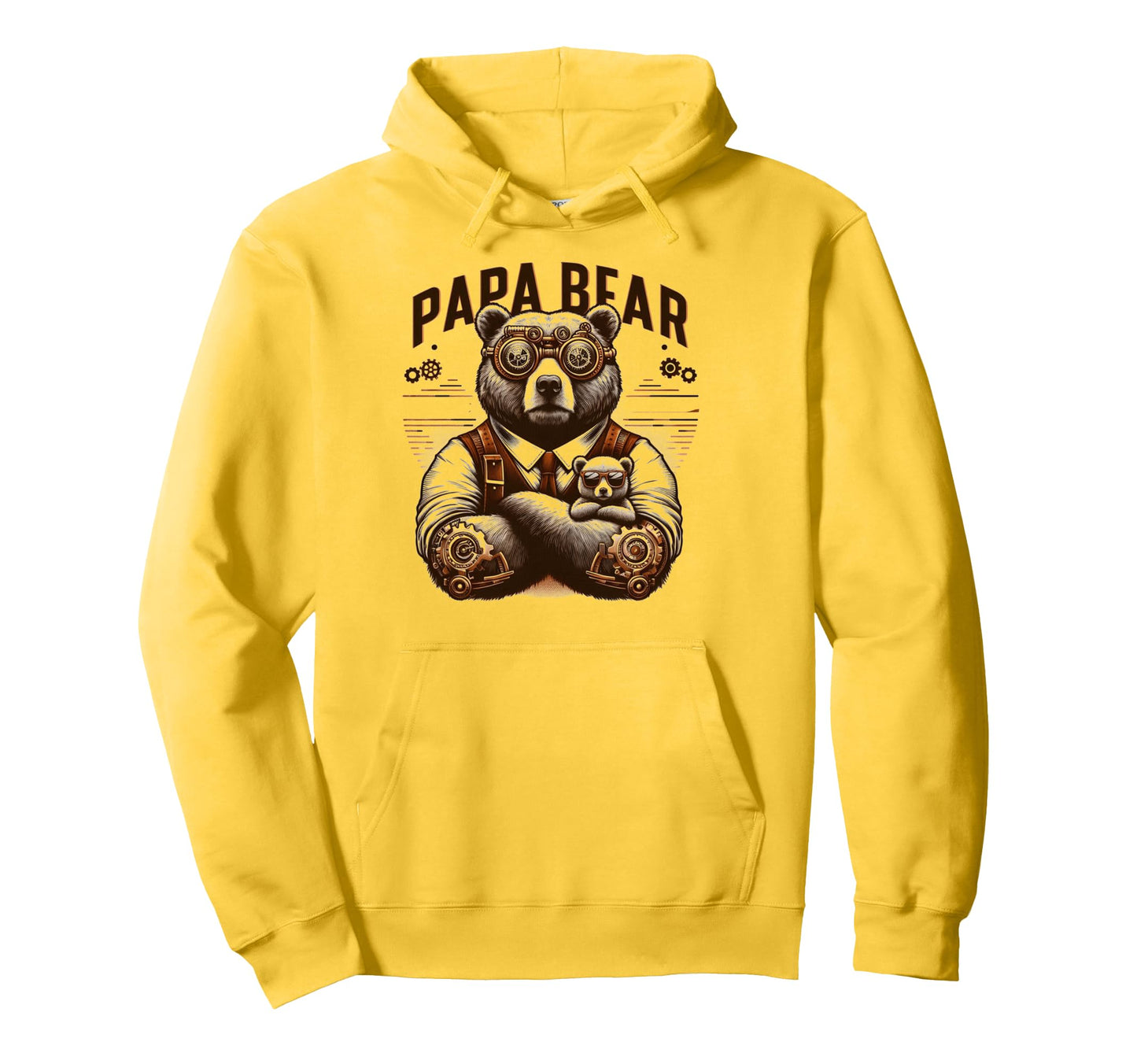 Papa Bear Funny Mechanic Bears Hoodie - Casual Everyday Wear Men Women - T-Shirt, Sweatshirt, Hoodie