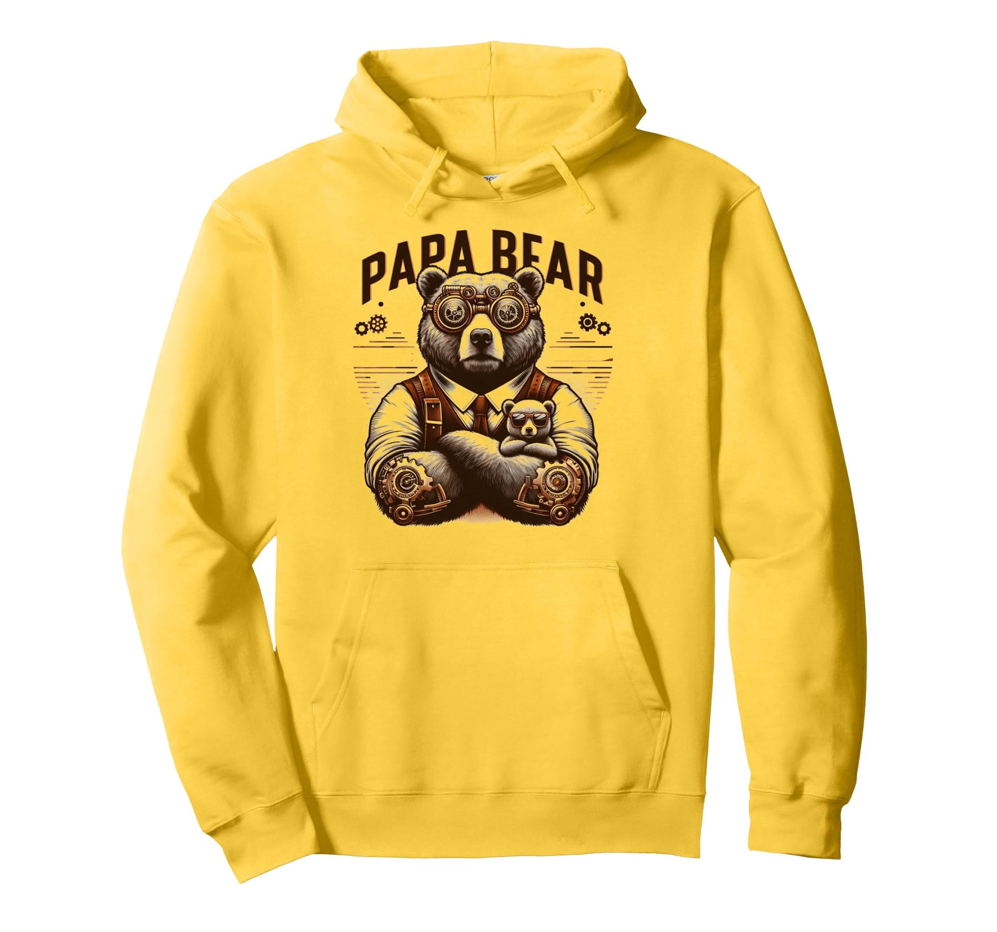 Papa Bear Funny Mechanic Bears Hoodie - Casual Everyday Wear Men Women - T-Shirt, Sweatshirt, Hoodie