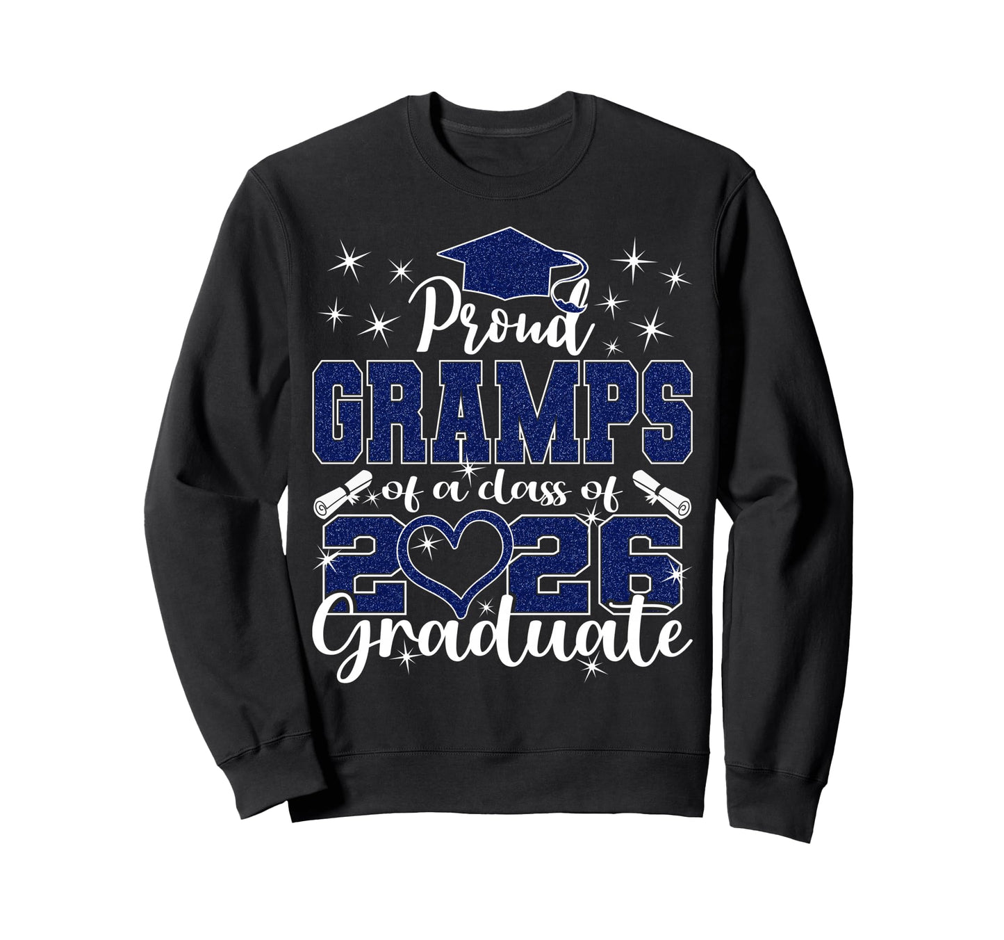 Super Proud Gramps 2026 Graduate Sweatshirt - Graphic Print Men Women - T-Shirt, Sweatshirt, Hoodie