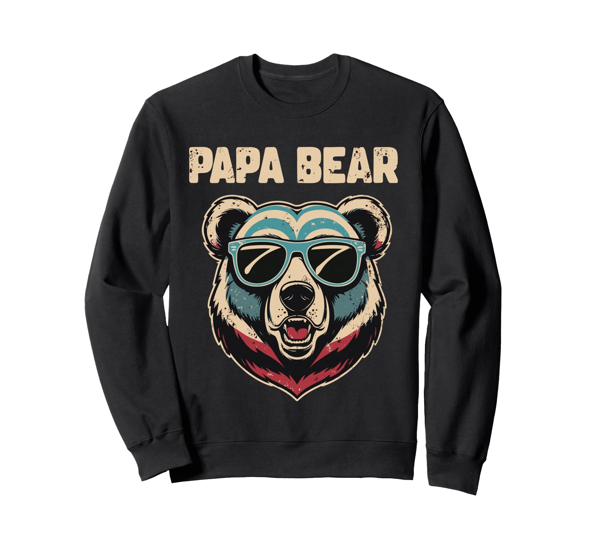 Papa Bear Husband Father Family Fathers Sweatshirt - Graphic Print Unisex - T-Shirt, Sweatshirt, Hoodie