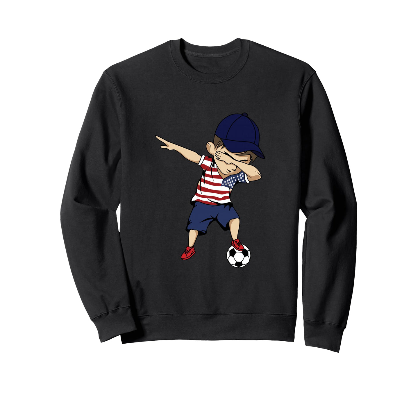 United States Dabbing Soccer Usa Sweatshirt - Casual Everyday Wear Unisex - T-Shirt, Sweatshirt, Hoodie