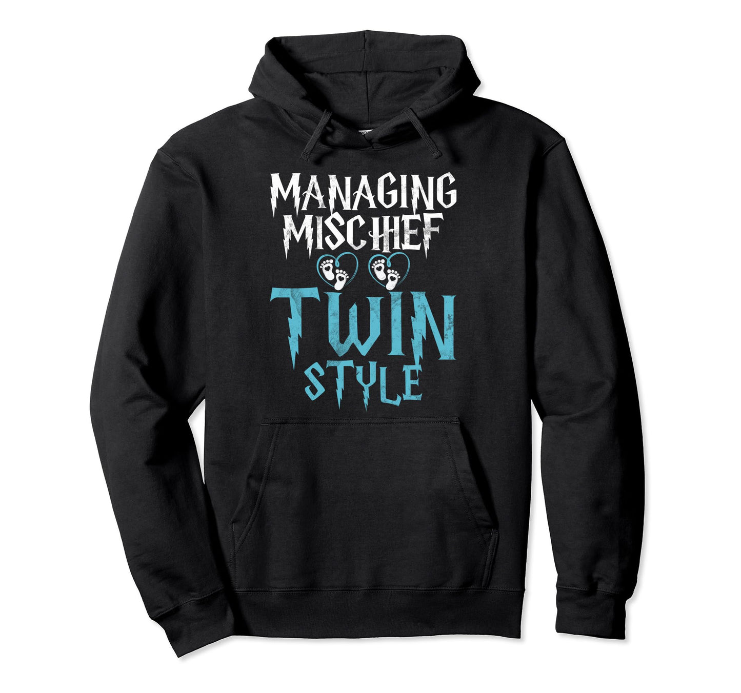 Managing Mischief Twin Twin Dad Hoodie - Trendy Graphic Unisex - T-Shirt, Sweatshirt, Hoodie