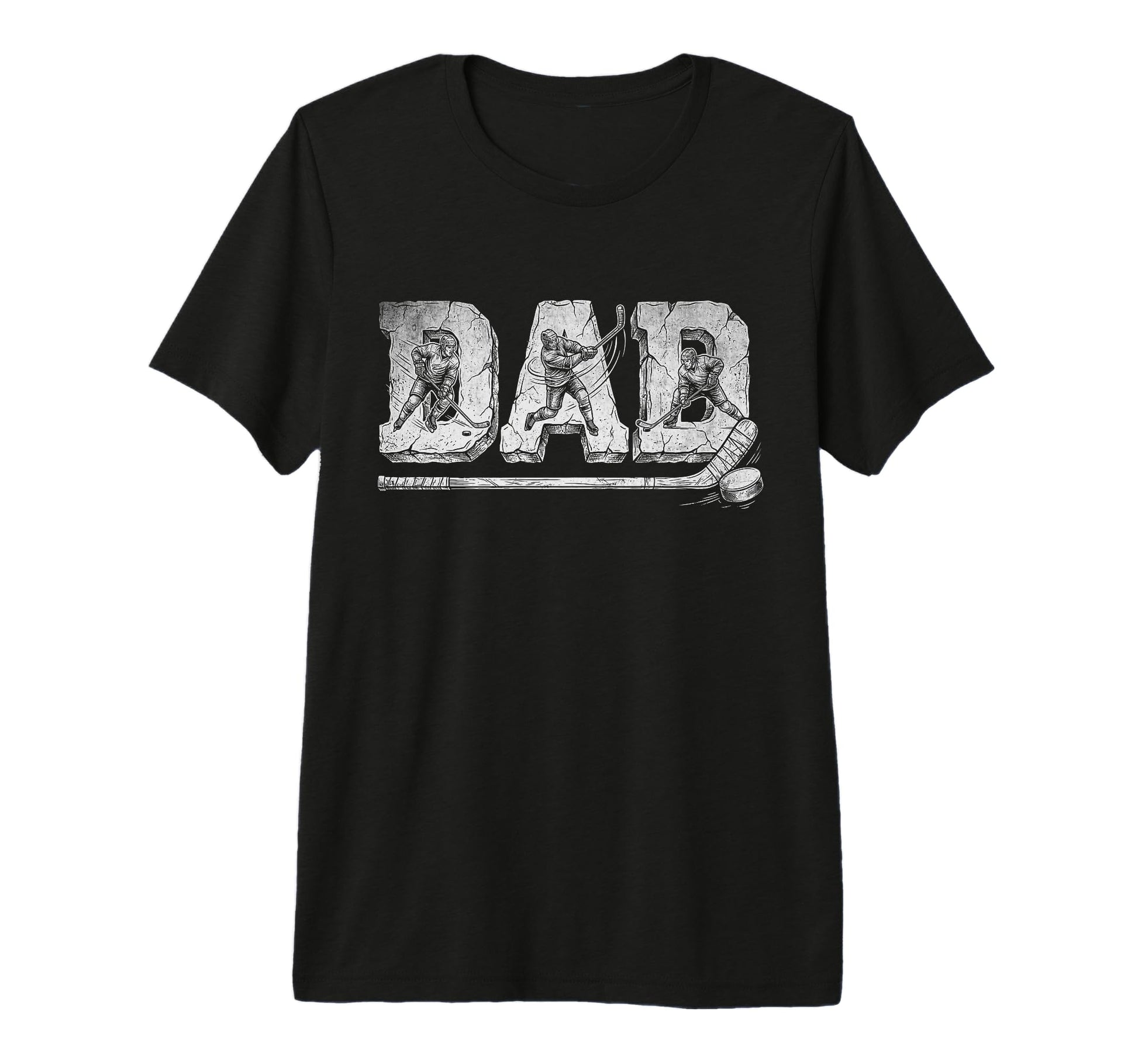 Hockey Dad Fathers Day Tri Blend T-Shirt - Unique Graphic Unisex - T-Shirt, Sweatshirt, Hoodie
