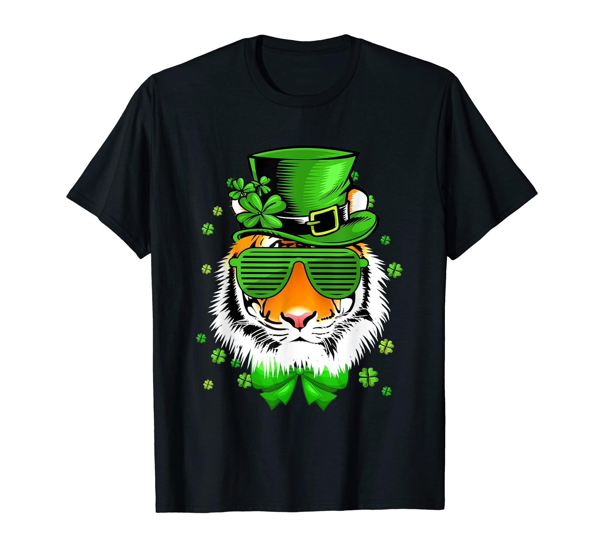 Tiger Leprechaun Hat St Patricks Day T-Shirt - Trendy Graphic for Adults - T-Shirt, Sweatshirt, Hoodie