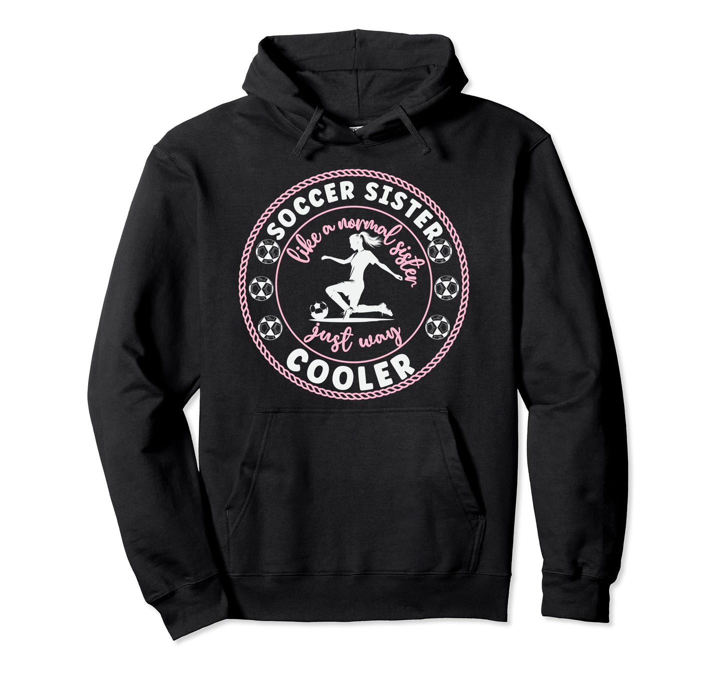 Soccer Sister Soccer Player Soccer Sister Hoodie - Minimalist Print Unisex - T-Shirt, Sweatshirt, Hoodie