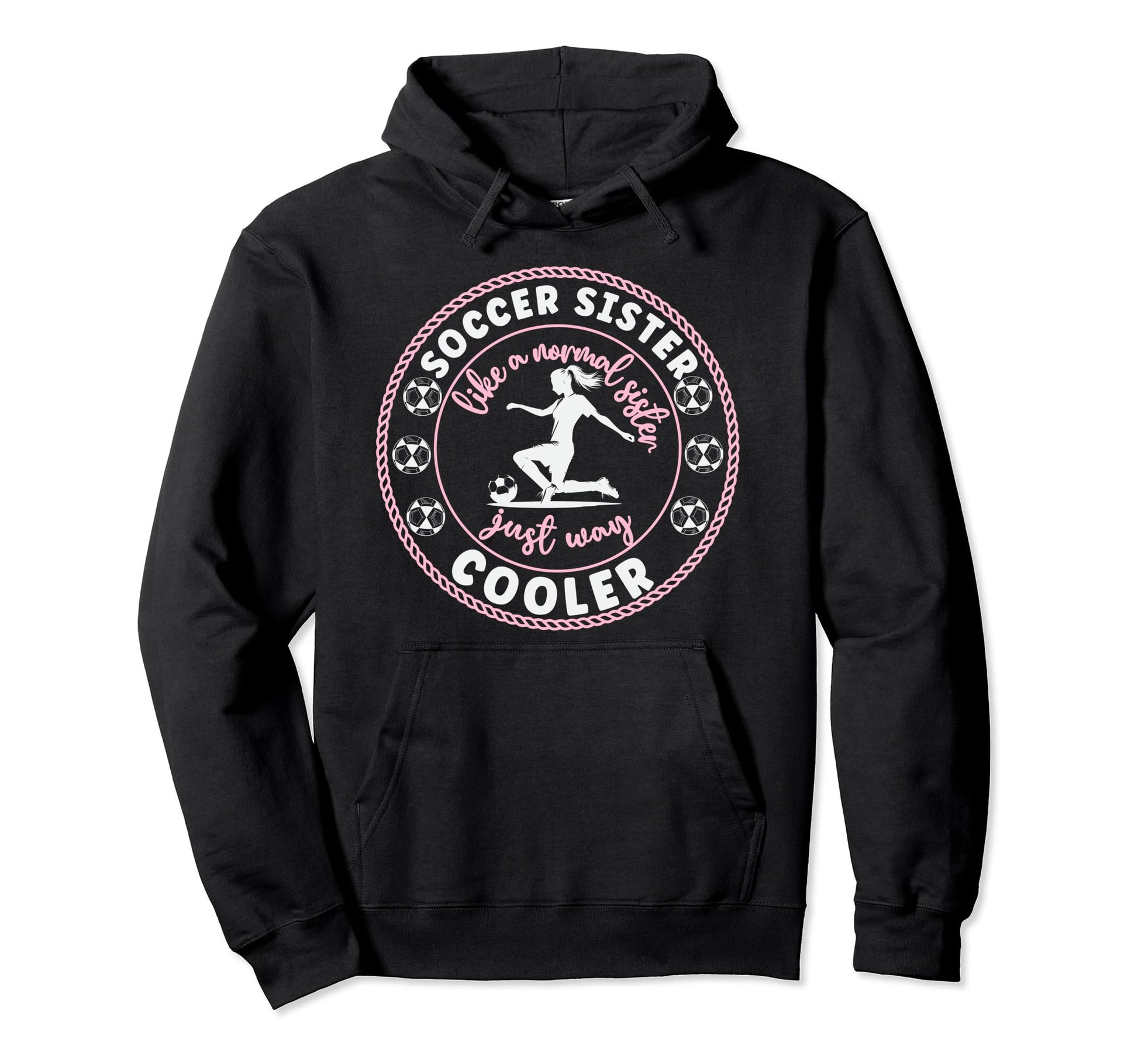 Soccer Sister Soccer Player Soccer Sister Hoodie - Minimalist Print Unisex - T-Shirt, Sweatshirt, Hoodie
