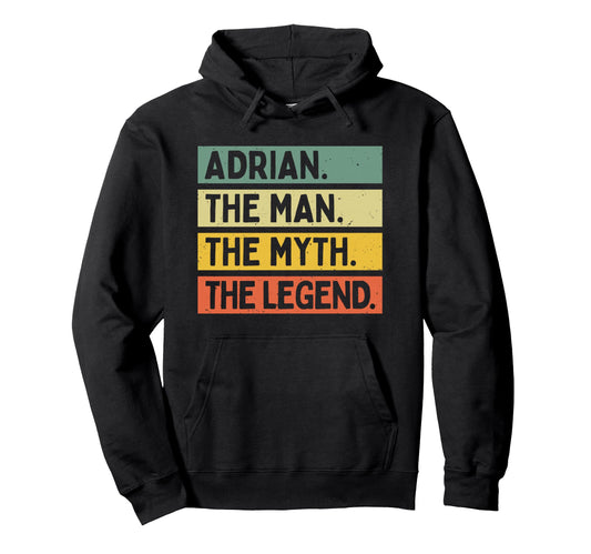 Adrian Myth Legend Funny Personalized Hoodie - Trendy Graphic for Adults - T-Shirt, Sweatshirt, Hoodie
