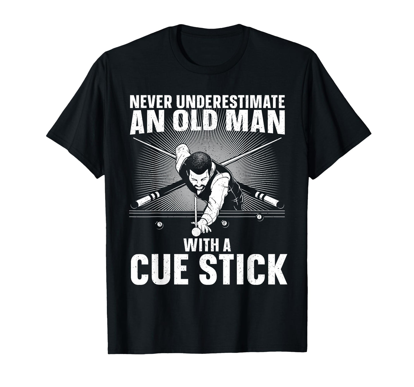 Best Pool Art Grandpa Billiard Player Pool T-Shirt - Graphic Print Unisex - T-Shirt, Sweatshirt, Hoodie