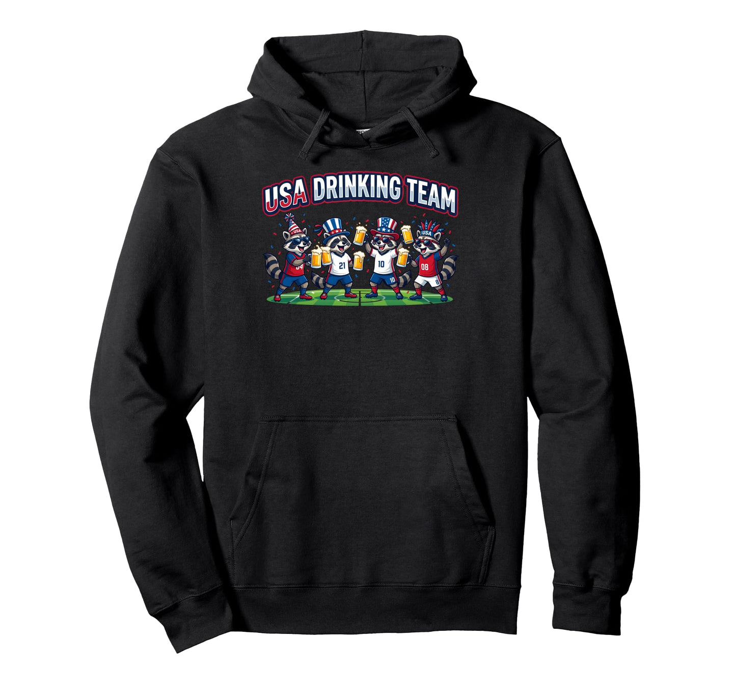 Usa Raccoon Soccer Tournament 2016 Hoodie - Minimalist Print Men Women - T-Shirt, Sweatshirt, Hoodie