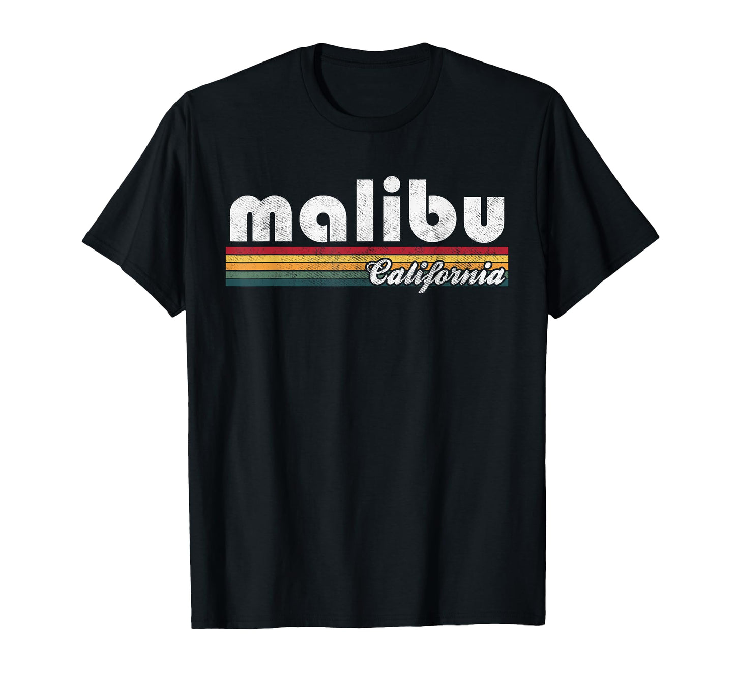 Malibu California 70S 80S T-Shirt - Graphic Print for Adults - T-Shirt, Sweatshirt, Hoodie