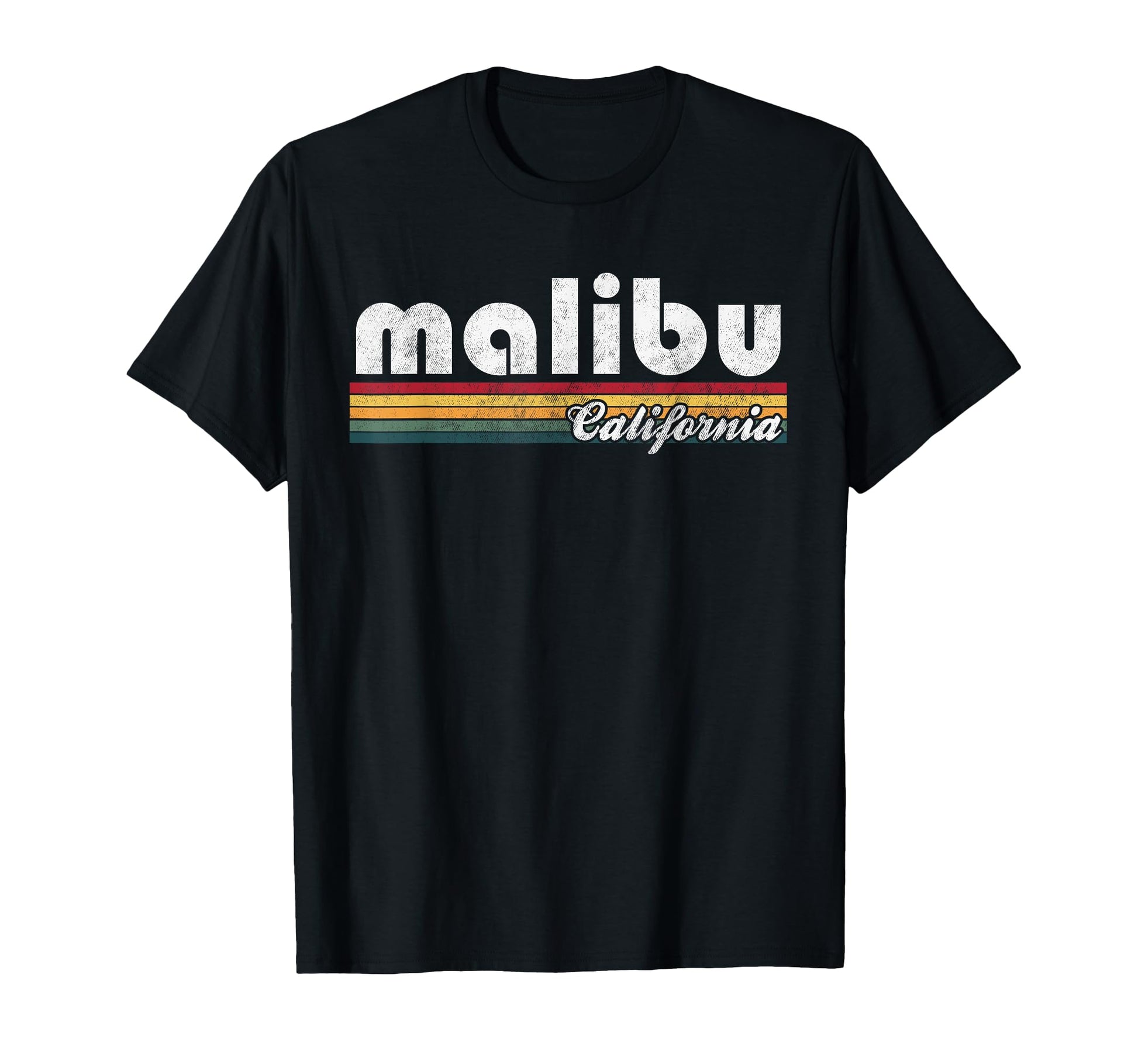 Malibu California 70S 80S T-Shirt - Graphic Print for Adults - T-Shirt, Sweatshirt, Hoodie