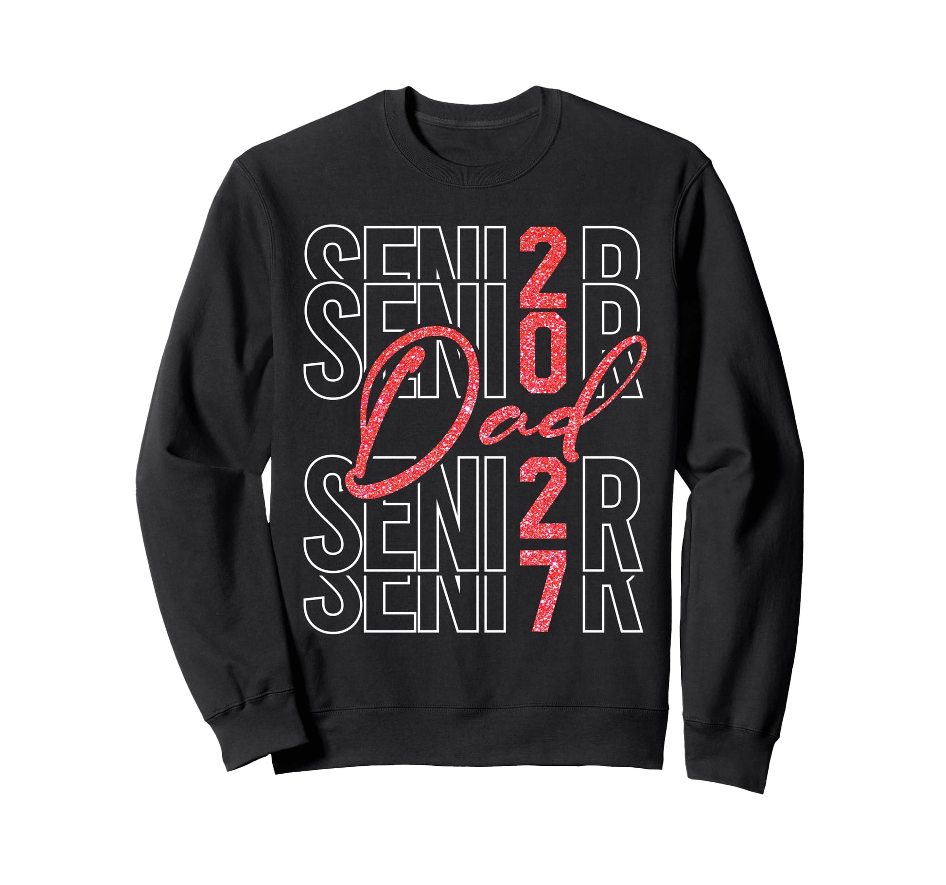 Senior Dad Proud Dad Senior 2027 Sweatshirt - Minimalist Print Unisex - T-Shirt, Sweatshirt, Hoodie