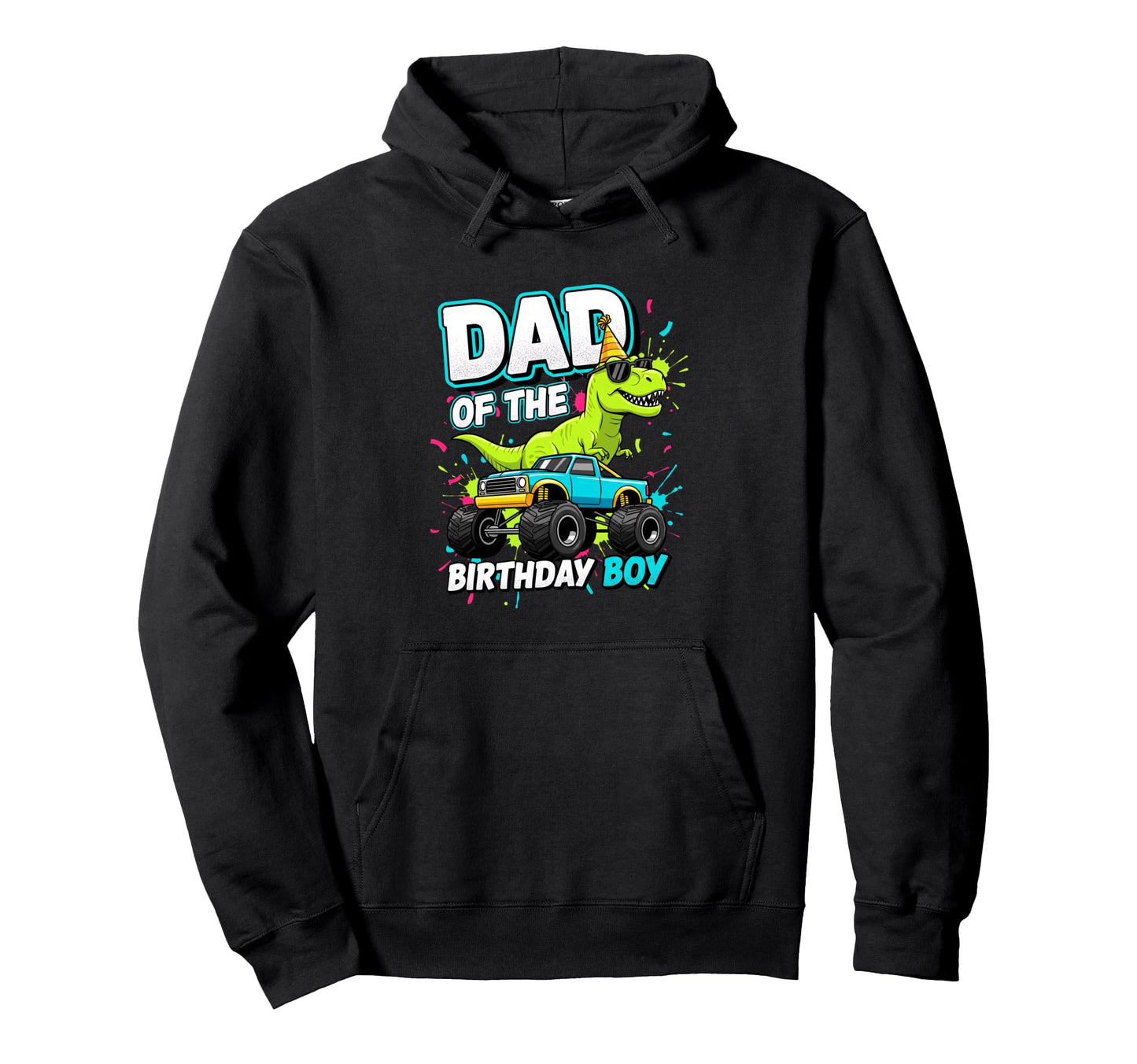 Dad Birthday Dinosaur Birthday Hoodie - Unique Graphic Unisex - T-Shirt, Sweatshirt, Hoodie