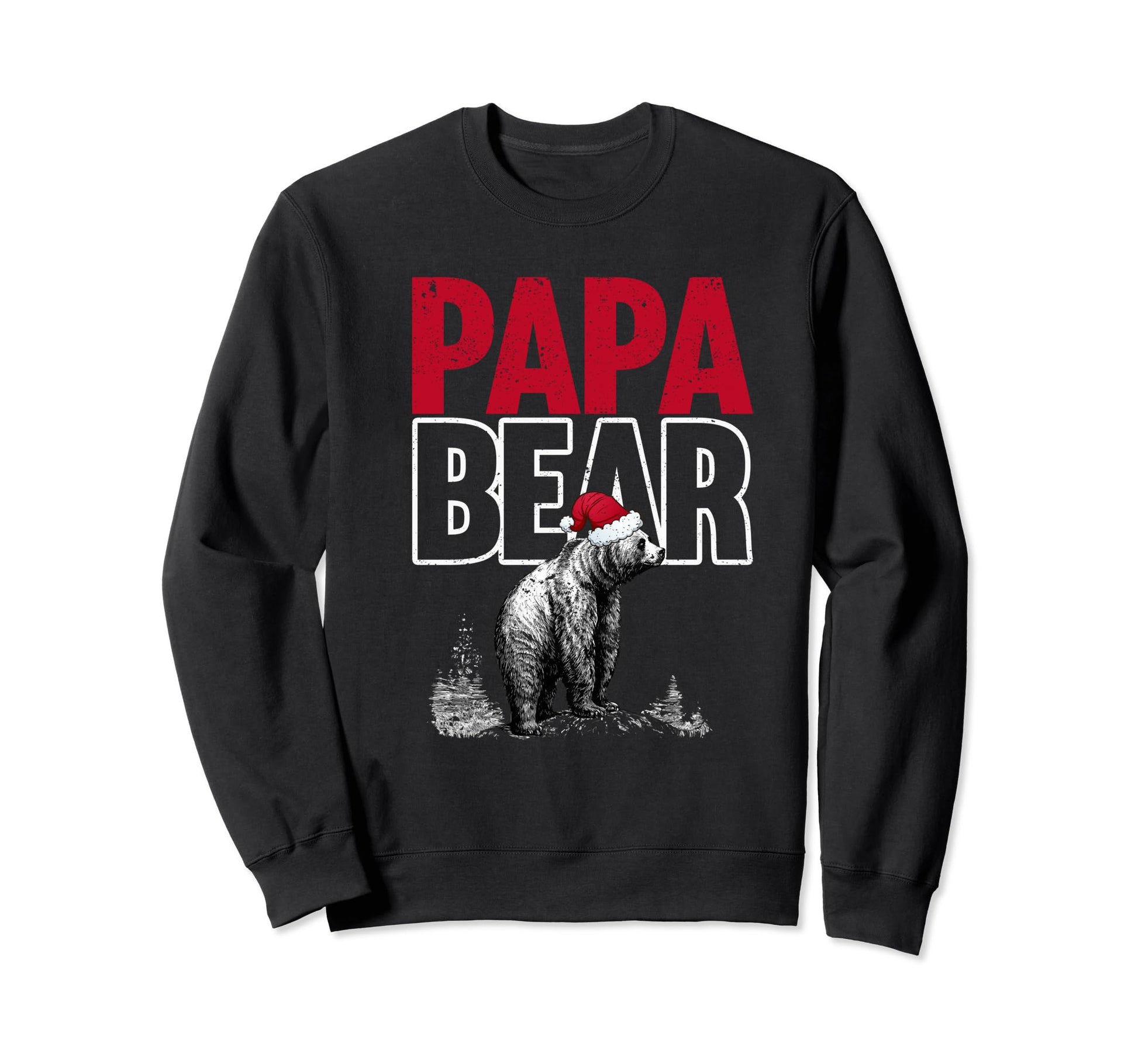 Papa Bear Santa Claus Family Matching Sweatshirt - Trendy Graphic Unisex - T-Shirt, Sweatshirt, Hoodie
