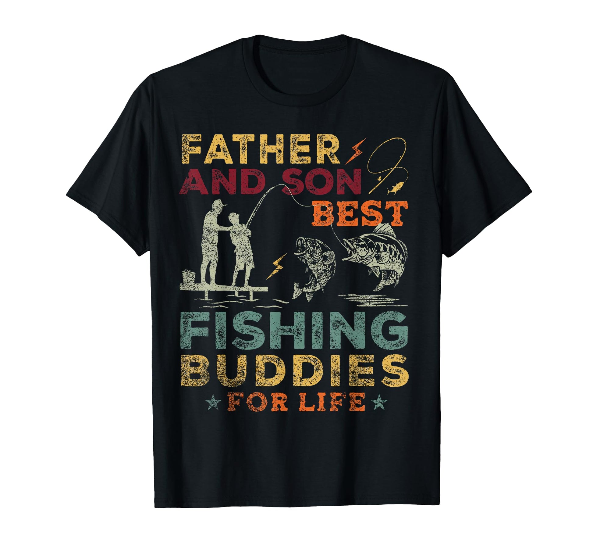 Father And Son Fishing Buddies Life T-Shirt - Custom Art Print for Adults - T-Shirt, Sweatshirt, Hoodie