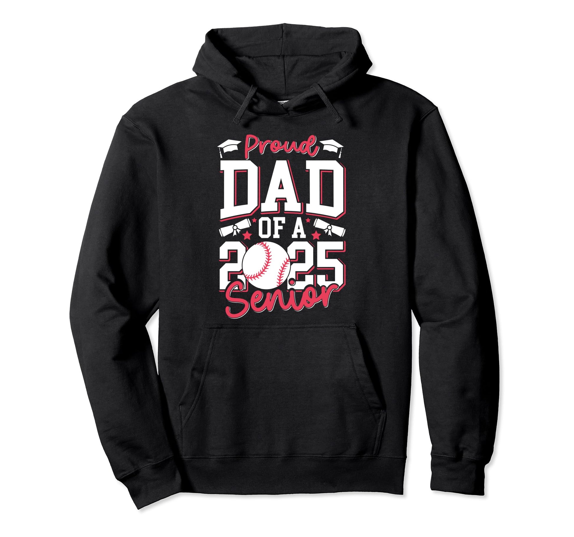 Proud Dad 2025 Senior Graduate Class Hoodie - Novelty Apparel for Adults - T-Shirt, Sweatshirt, Hoodie