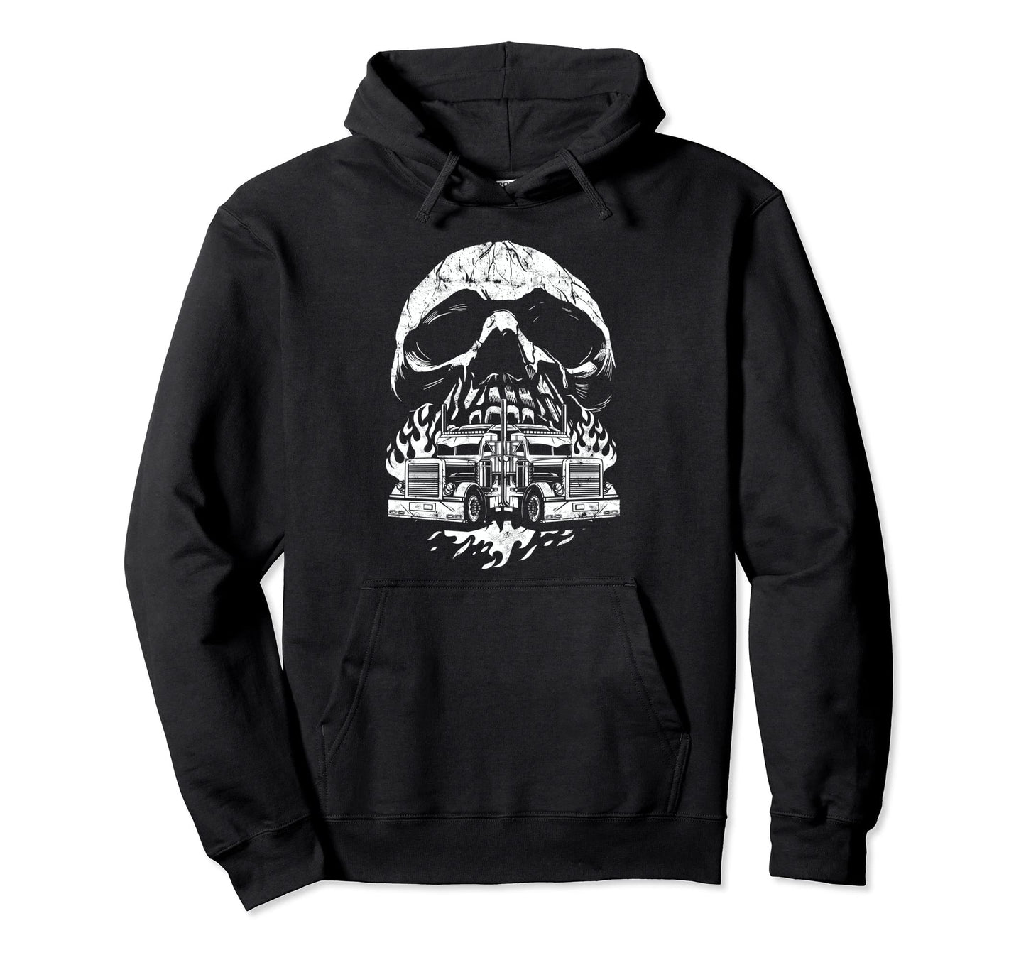 Trucker Big Rig Trucking Truckin Road Hoodie - Aesthetic Graphic Unisex - T-Shirt, Sweatshirt, Hoodie