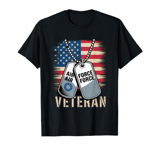 Air Force Veteran Us American Flag T-Shirt - Minimalist Print Men Women - T-Shirt, Sweatshirt, Hoodie