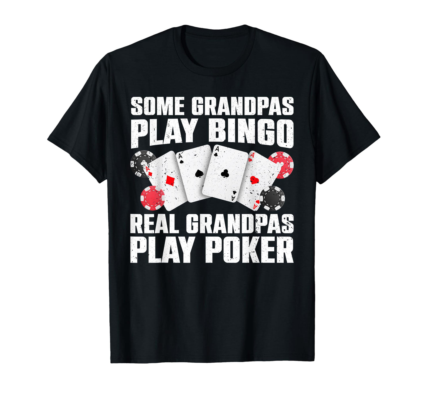 Poker Lover Art Grandpa Casino Card T-Shirt - Graphic Print for Adults - T-Shirt, Sweatshirt, Hoodie