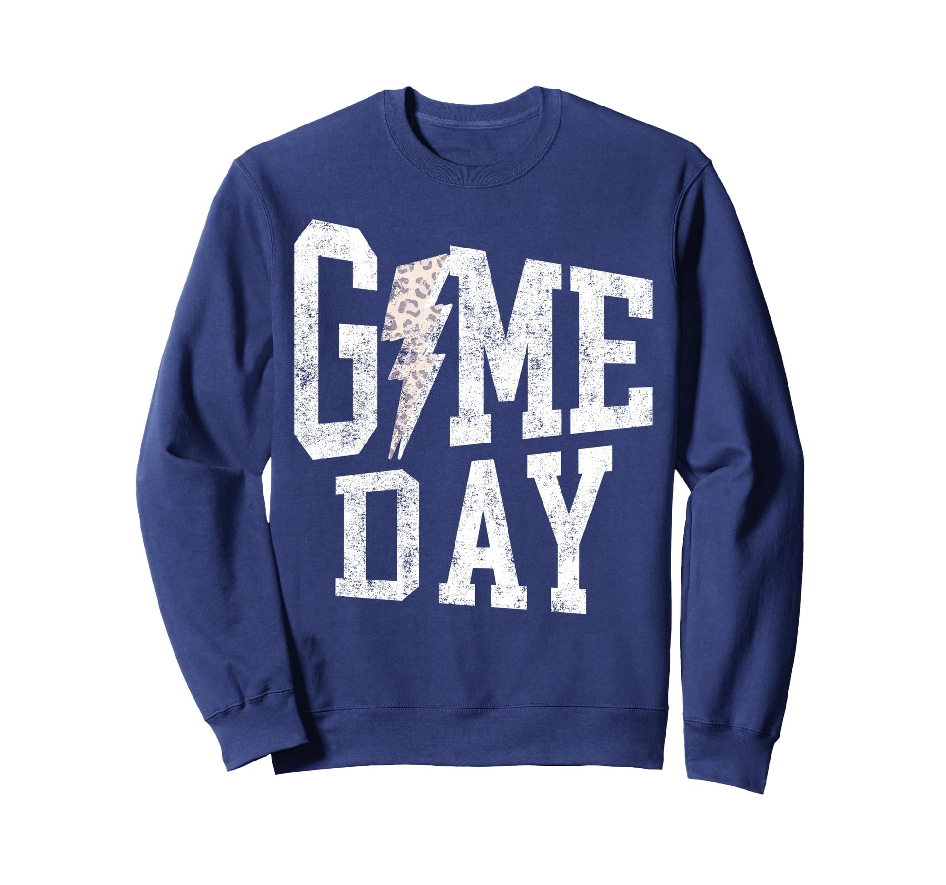 Game Day Leopard Bolt Lightning Sweatshirt - Graphic Print Men Women - T-Shirt, Sweatshirt, Hoodie
