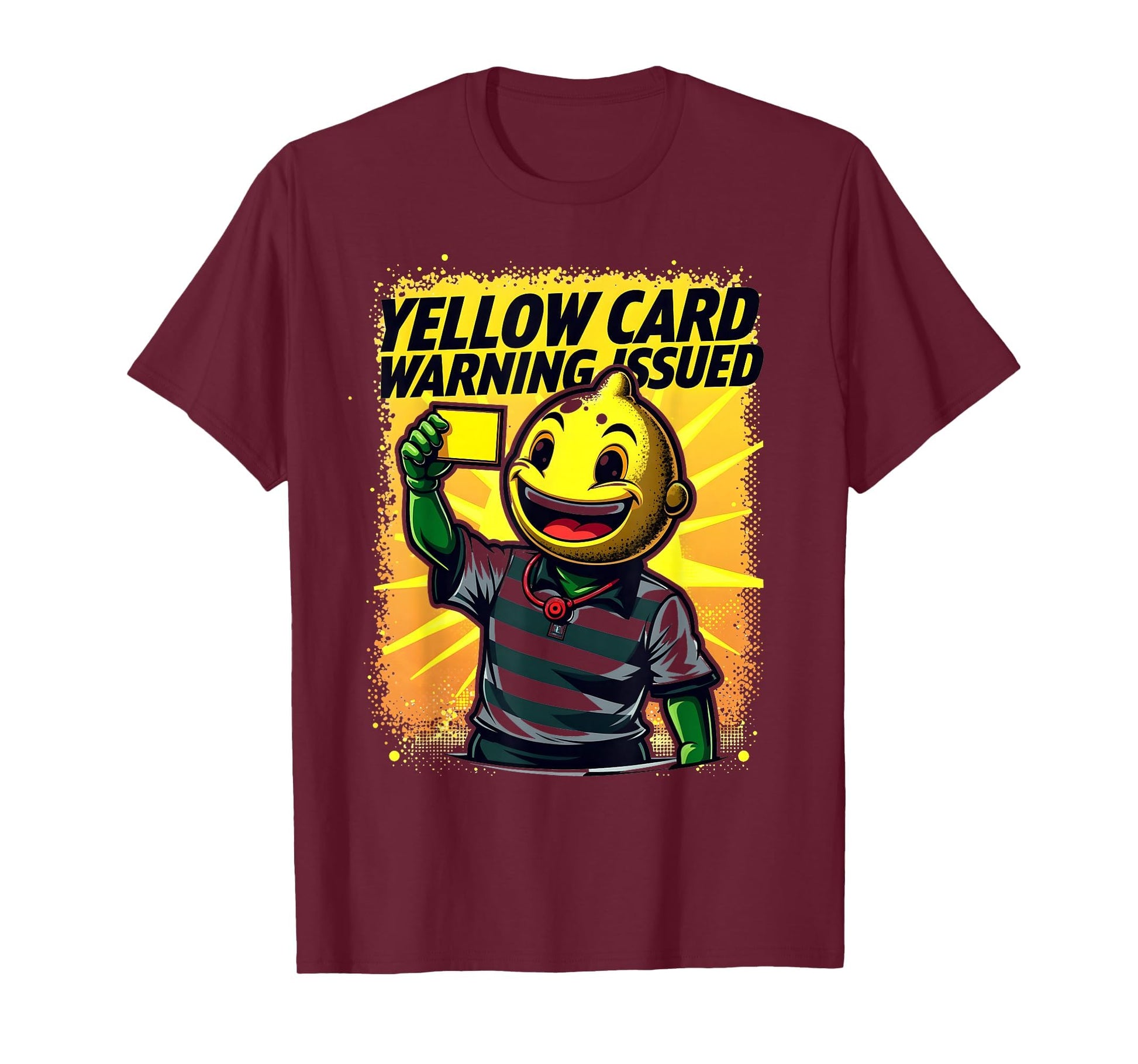 Yellow Card Warning Issued Lemon Soccer T-Shirt - Minimalist Print Unisex - T-Shirt, Sweatshirt, Hoodie