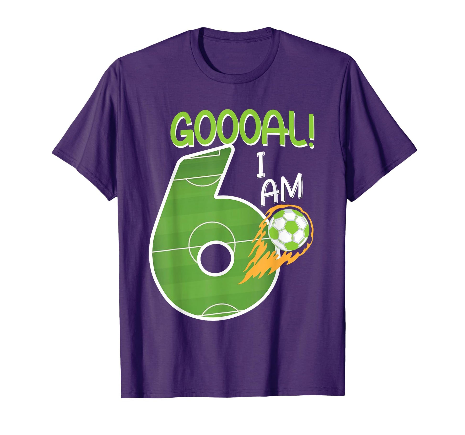 Soccer Im 6 Years Old Birthday T-Shirt - Graphic Print Men Women - T-Shirt, Sweatshirt, Hoodie