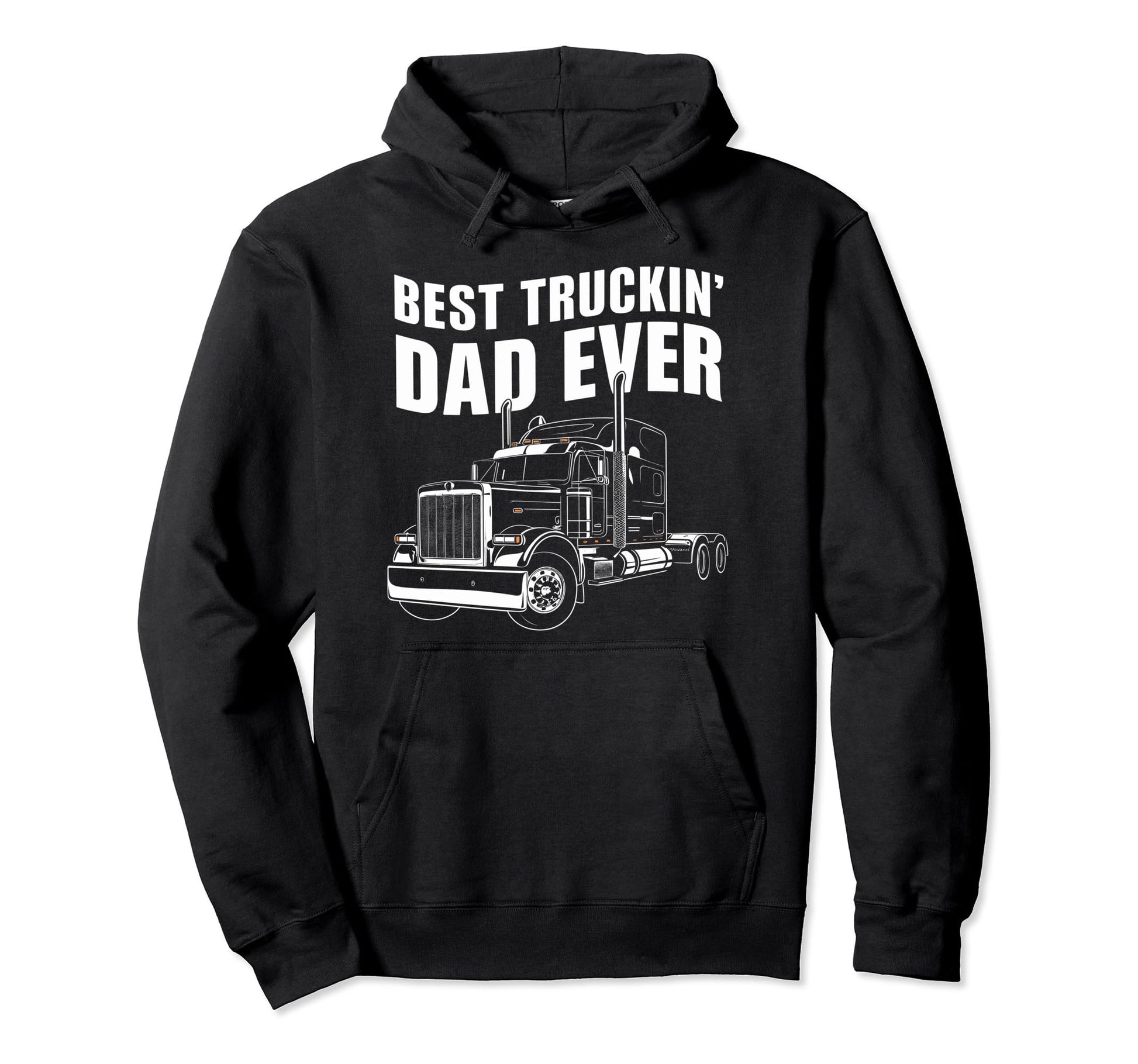 Best Truckin Dad Ever Big Rig Hoodie - Aesthetic Graphic for Adults - T-Shirt, Sweatshirt, Hoodie