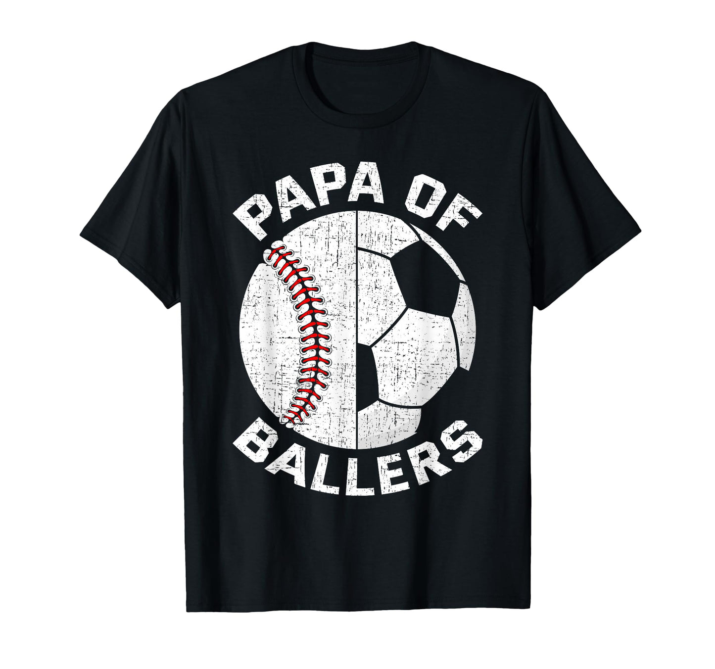 Funny Papa Son Daughter Ballers Baseball T-Shirt - Novelty Apparel Unisex - T-Shirt, Sweatshirt, Hoodie