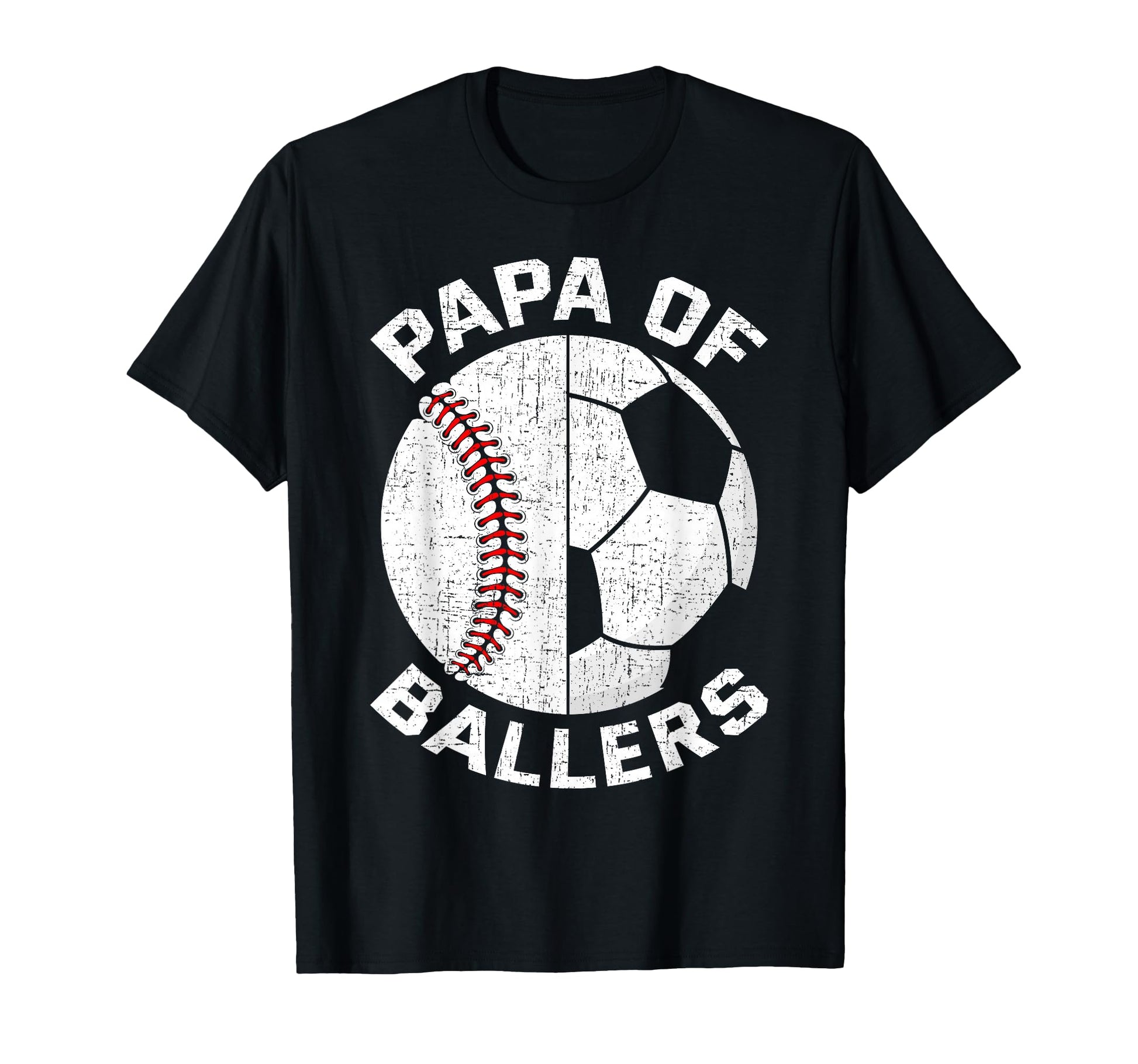Funny Papa Son Daughter Ballers Baseball T-Shirt - Novelty Apparel Unisex - T-Shirt, Sweatshirt, Hoodie