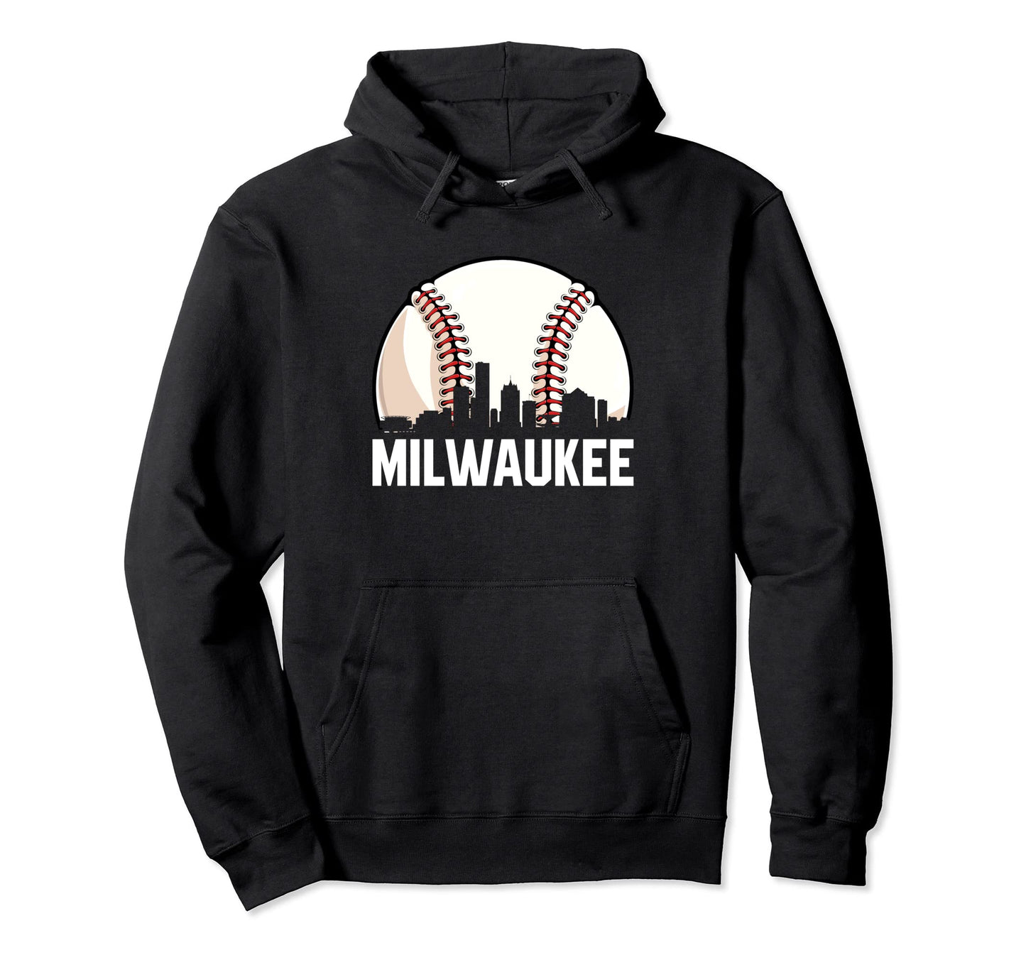 Milwaukee Cityscape Dad Baseball Lover Hoodie - Novelty Apparel Unisex - T-Shirt, Sweatshirt, Hoodie