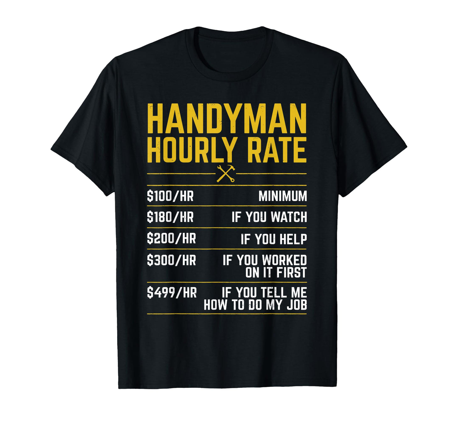 Funny Handyman Art Diy Maintenance T-Shirt - Minimalist Print Men Women - T-Shirt, Sweatshirt, Hoodie