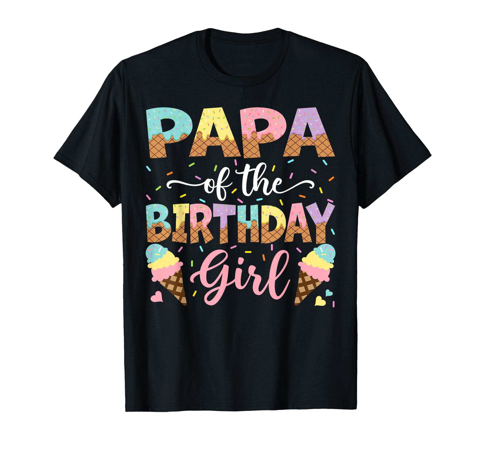 Papa Birthday Ice Cream Lover Party T-Shirt - Minimalist Print for Adults - T-Shirt, Sweatshirt, Hoodie