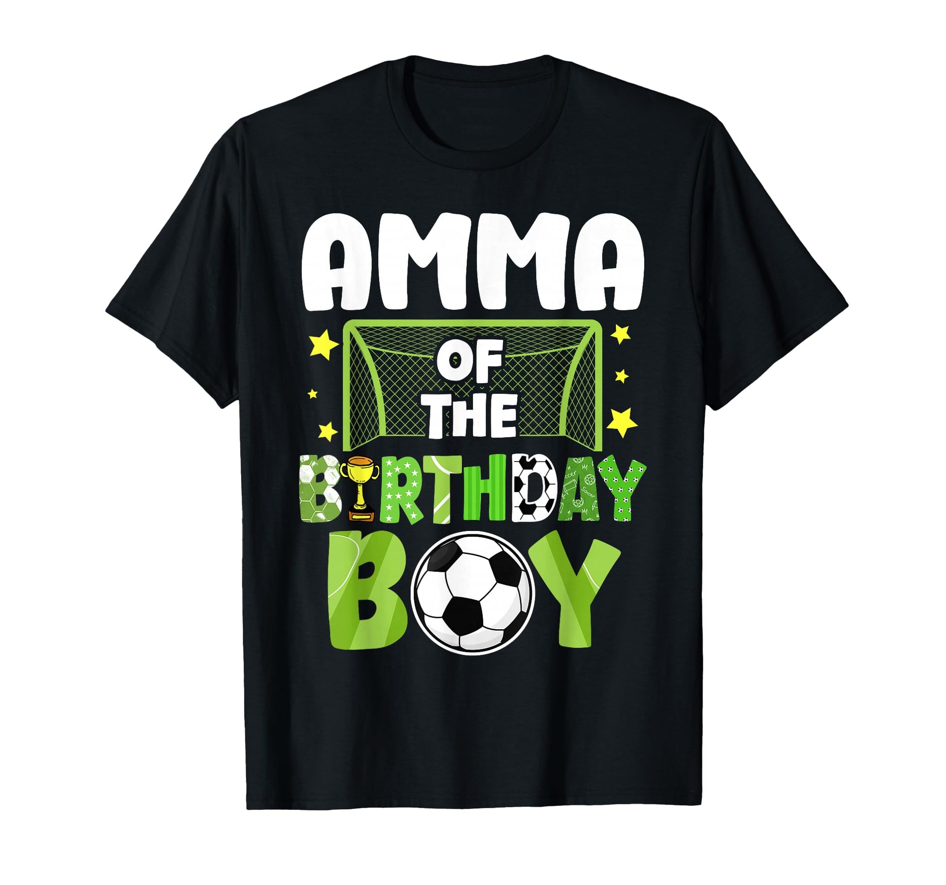Soccer Amma Birthday Party Family T-Shirt - Graphic Print for Adults - T-Shirt, Sweatshirt, Hoodie