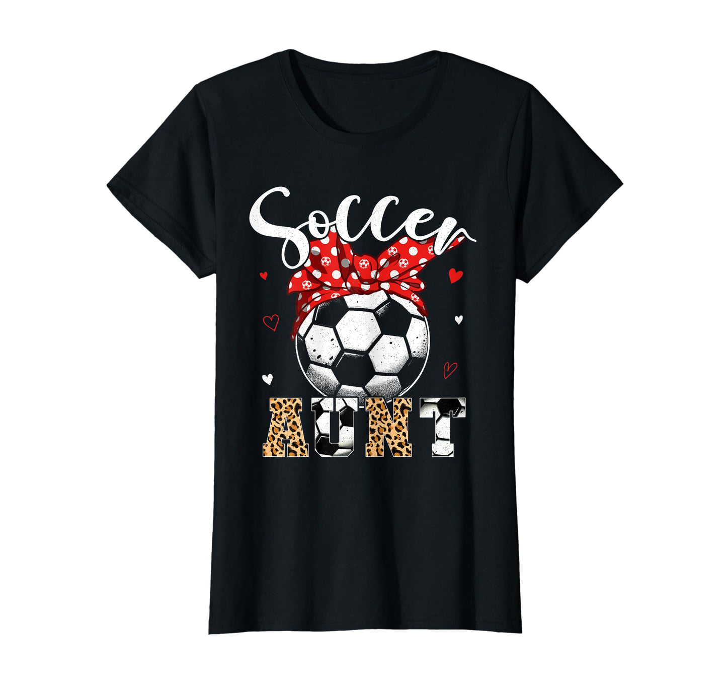 Womens Soccer Aunt Headband Leopard T-Shirt - Minimalist Print Men Women - T-Shirt, Sweatshirt, Hoodie