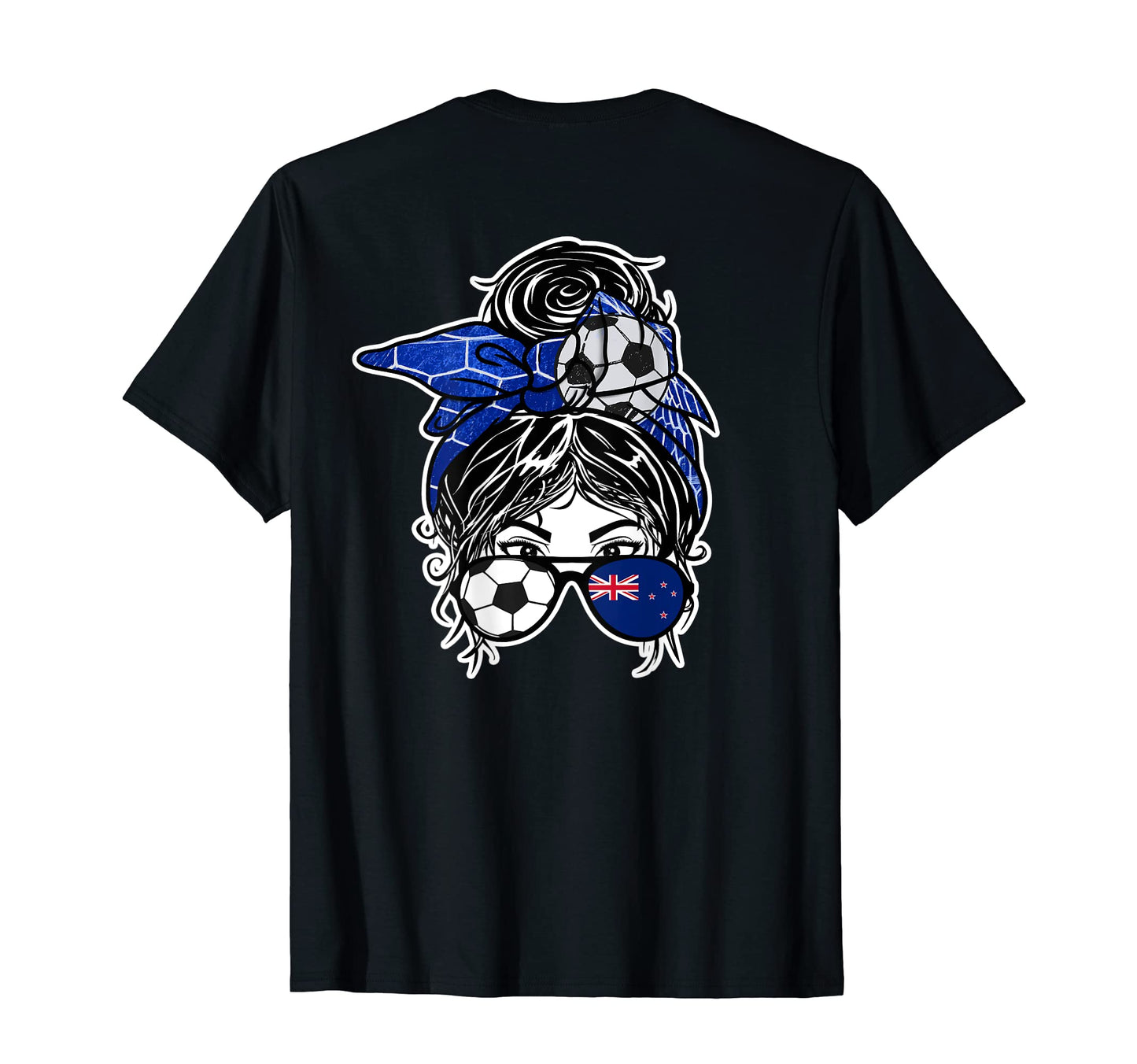 Messy Bun Hair New Zealand Soccer New T-Shirt - Trendy Graphic Men Women - T-Shirt, Sweatshirt, Hoodie
