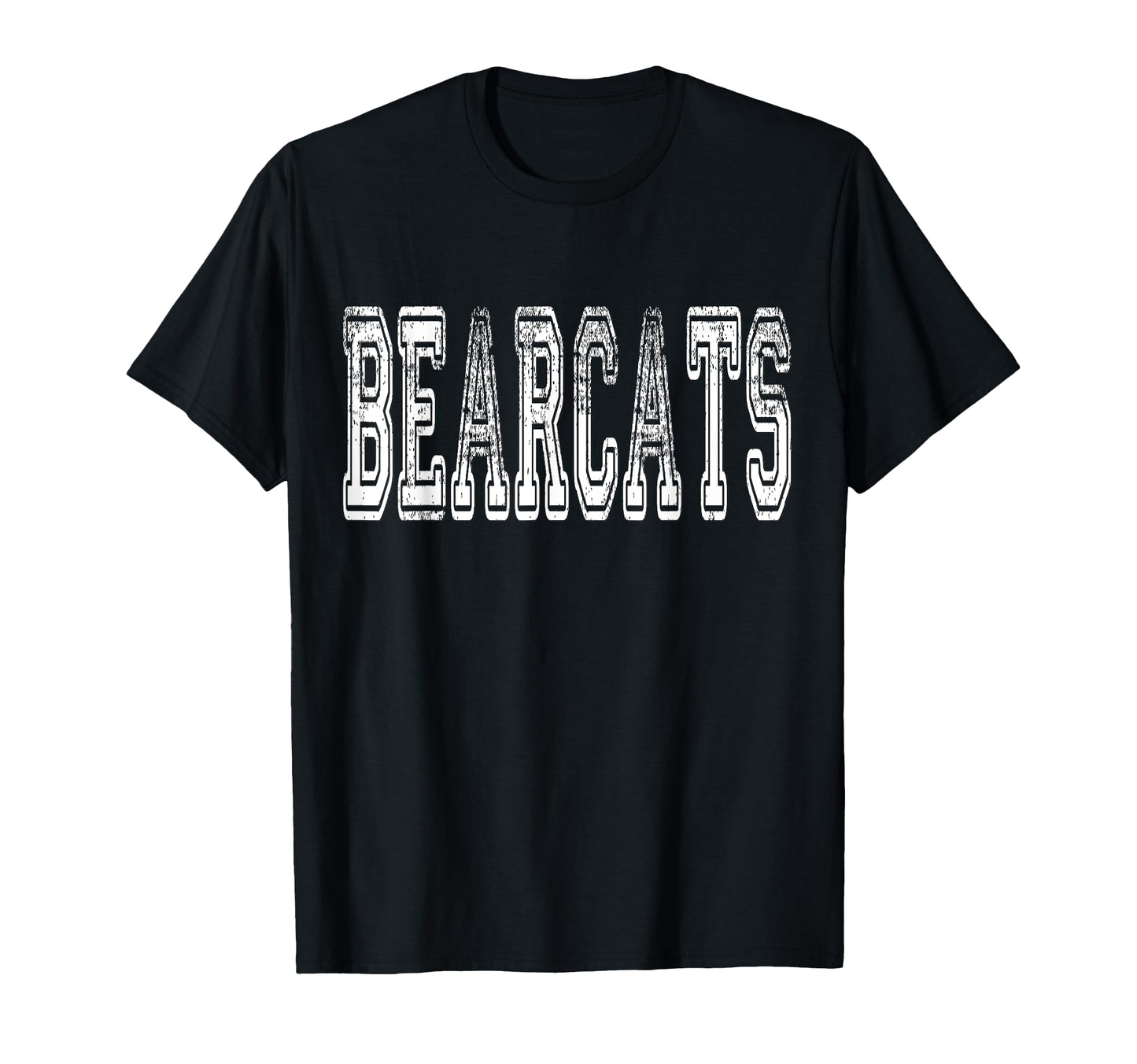 Bearcats Mascot Distressed T-Shirt - Casual Everyday Wear for Adults - T-Shirt, Sweatshirt, Hoodie