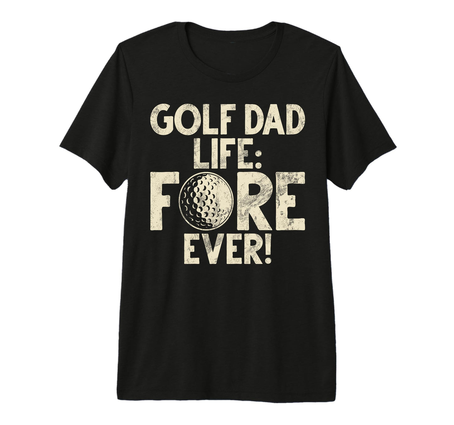 Golf Dad Life Fore Ever Golf Dad Tri Blend T-Shirt - Novelty Apparel Unisex - T-Shirt, Sweatshirt, Hoodie