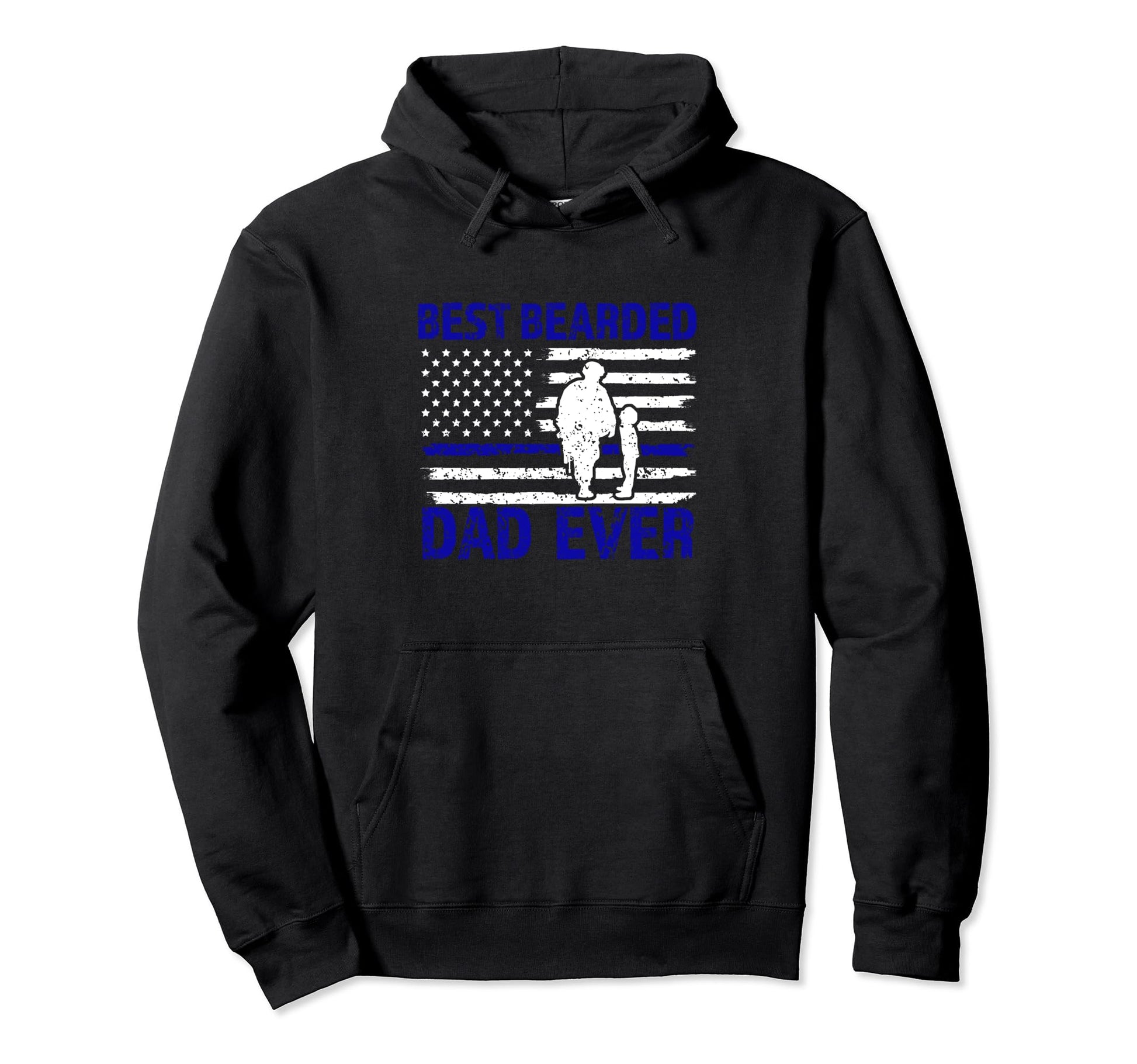 Best Bearded Dad Ever Cop Hoodie - Custom Art Print Unisex - T-Shirt, Sweatshirt, Hoodie