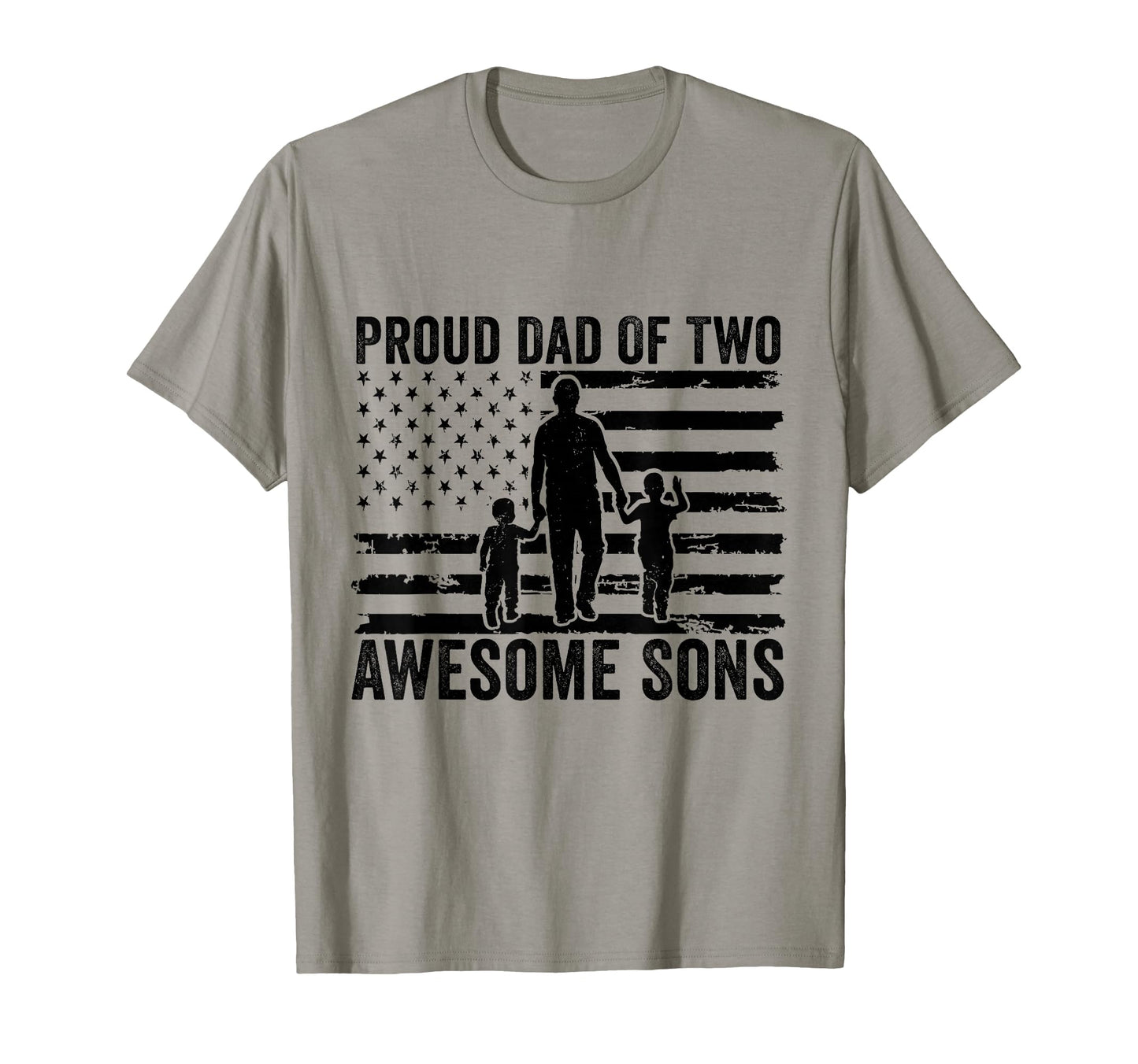 Proud Dad Two Awesome Sons Dad 2 Two T-Shirt - Trendy Graphic Men Women - T-Shirt, Sweatshirt, Hoodie