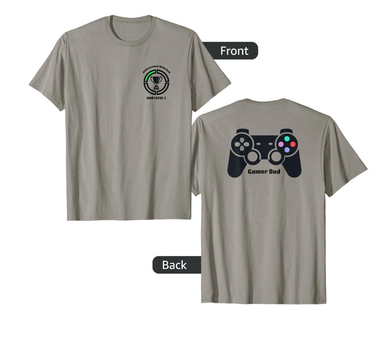 Achievement Unlocked Dad Level 1 Gamer T-Shirt - Minimalist Print Unisex - T-Shirt, Sweatshirt, Hoodie
