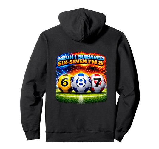8Th Birthday Soccer I M 8 Year Old Hoodie - Minimalist Print for Adults - T-Shirt, Sweatshirt, Hoodie