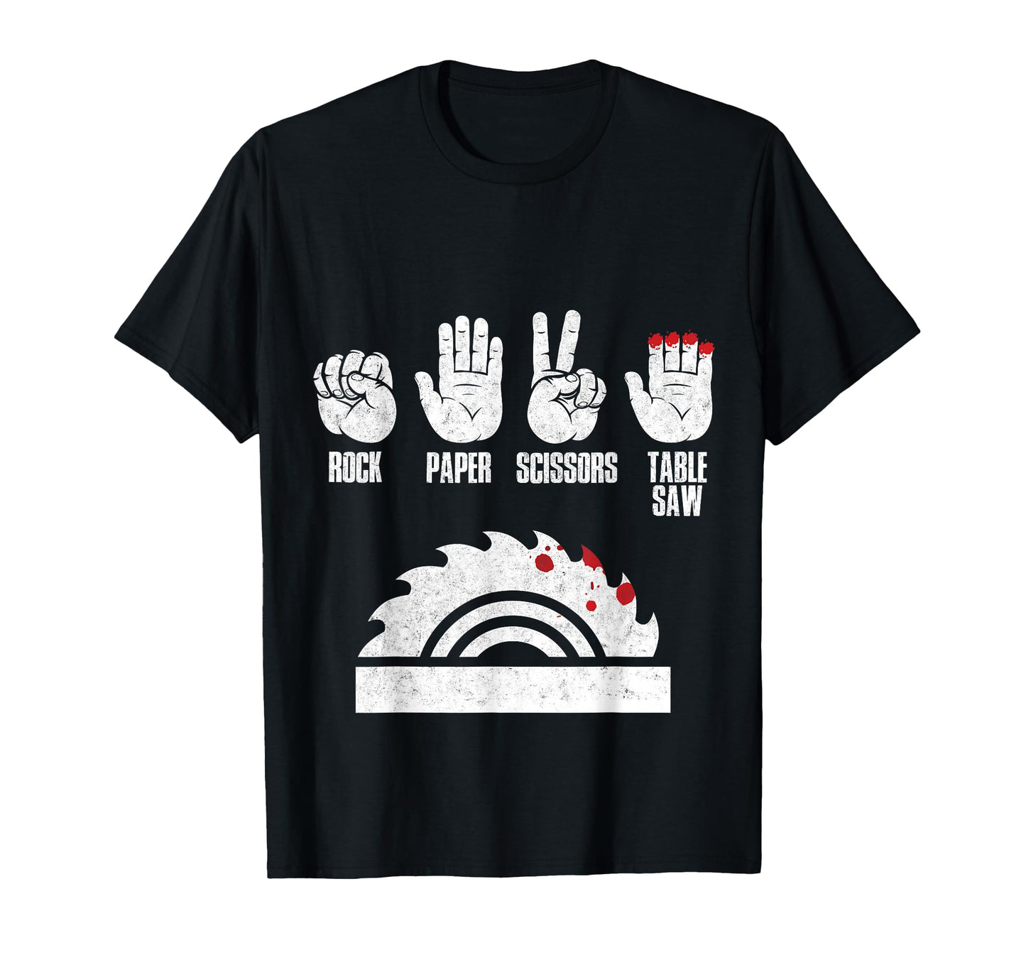 Rock Paper Scissors Table Saw T-Shirt - Streetwear Style for Adults - T-Shirt, Sweatshirt, Hoodie