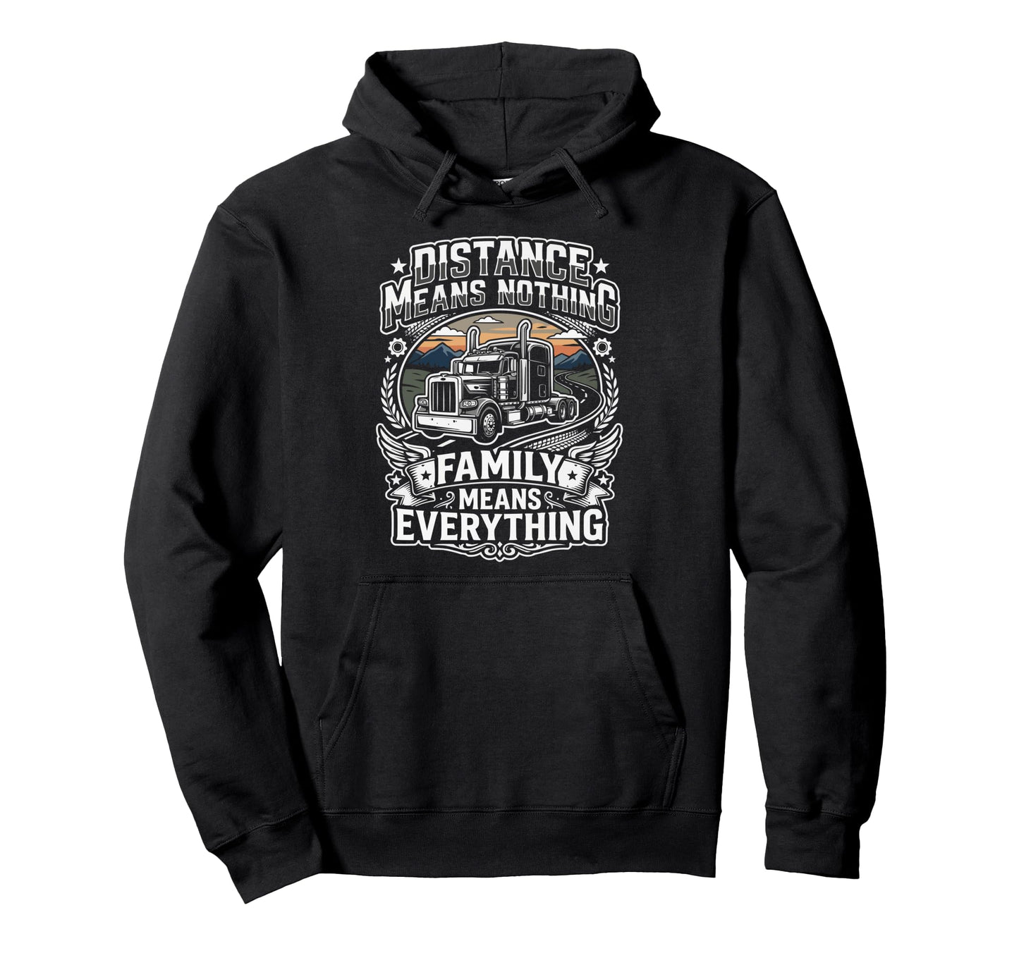 Truck Driver Dad Trucker Daddy Truck Hoodie - Unique Graphic Men Women - T-Shirt, Sweatshirt, Hoodie