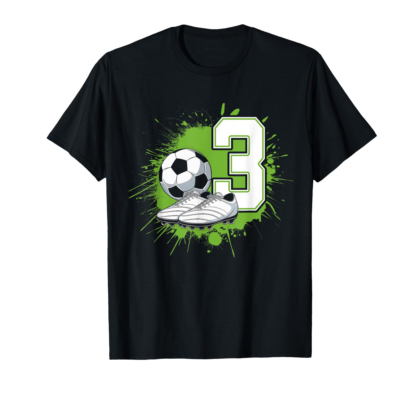 3 Soccer Birthday Gift Soccer Fan T-Shirt - Minimalist Print Men Women - T-Shirt, Sweatshirt, Hoodie