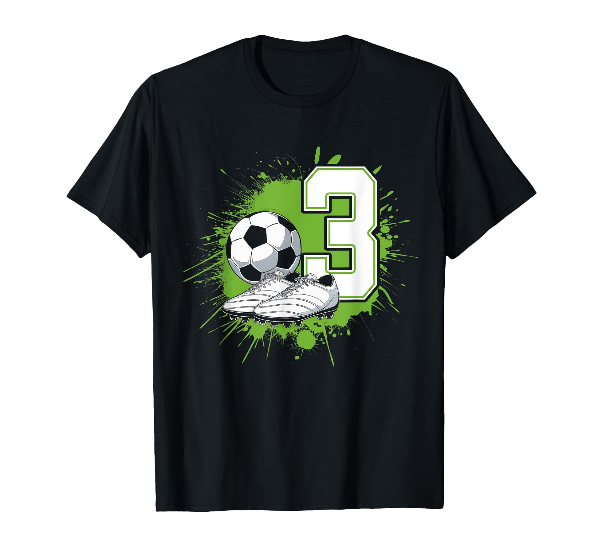 3 Soccer Birthday Gift Soccer Fan T-Shirt - Minimalist Print Men Women - T-Shirt, Sweatshirt, Hoodie