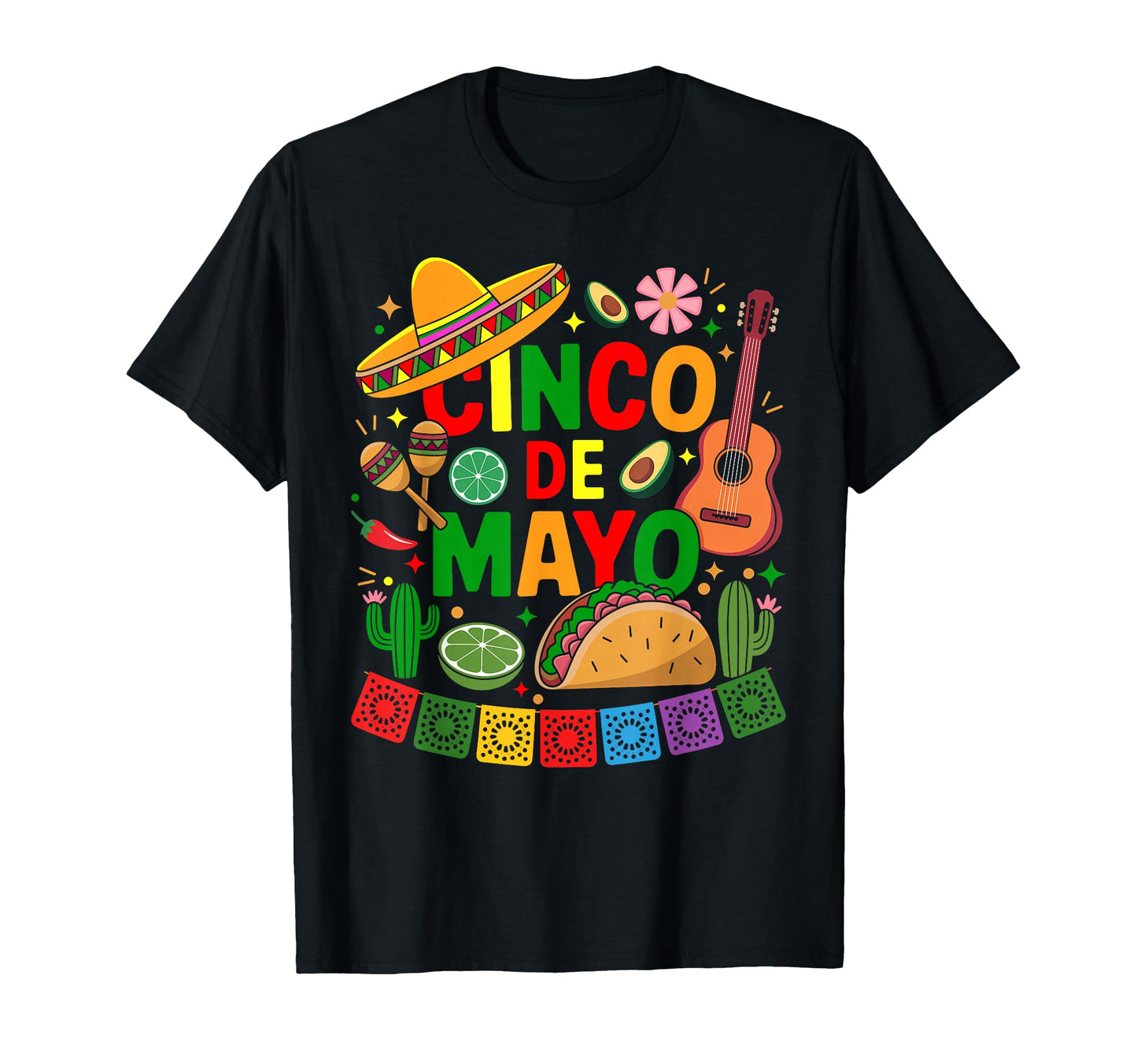 Funny Cinco De Mayo Mexican Sombrero T-Shirt - Aesthetic Graphic Men Women - T-Shirt, Sweatshirt, Hoodie