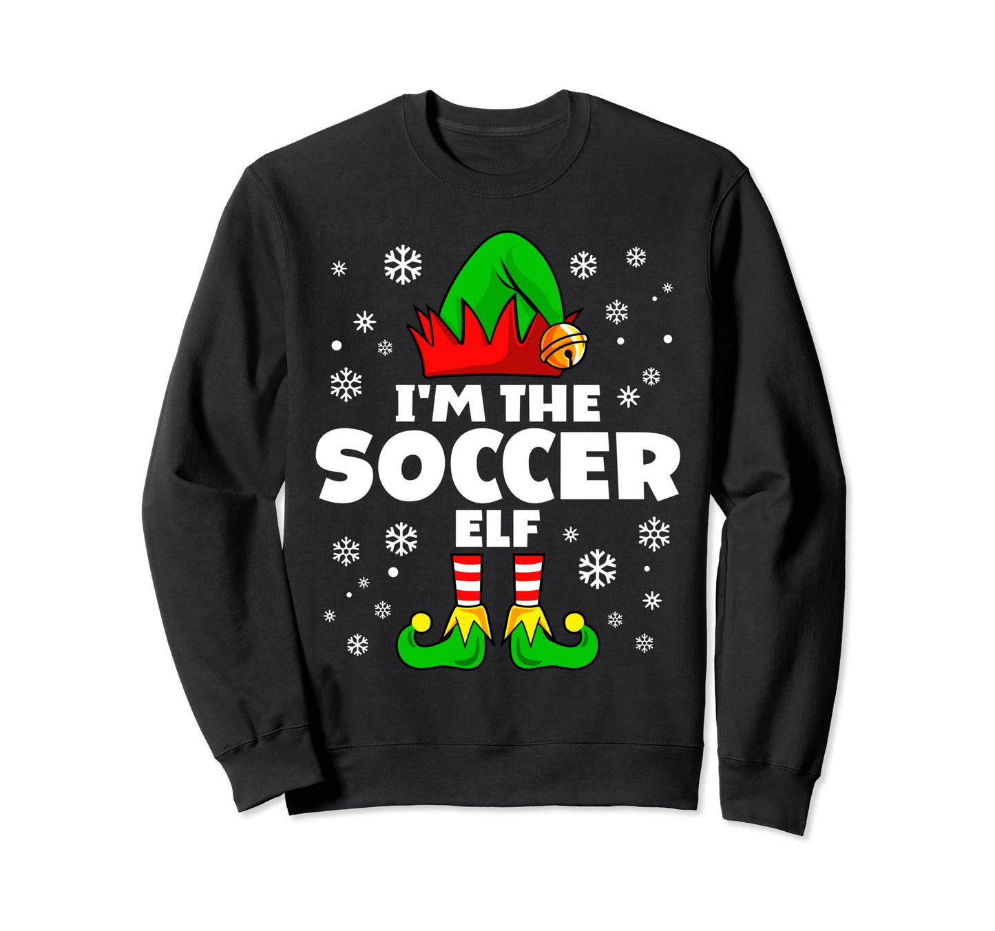 Funny Soccer Elf Family Matching Sweatshirt - Fun Novelty Design Unisex - T-Shirt, Sweatshirt, Hoodie